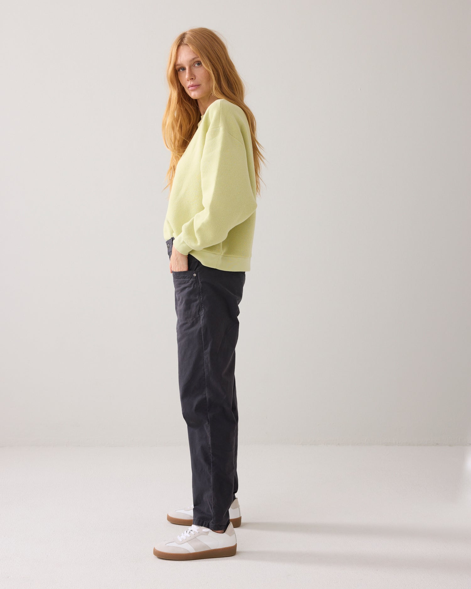 Tapered broek peach finish