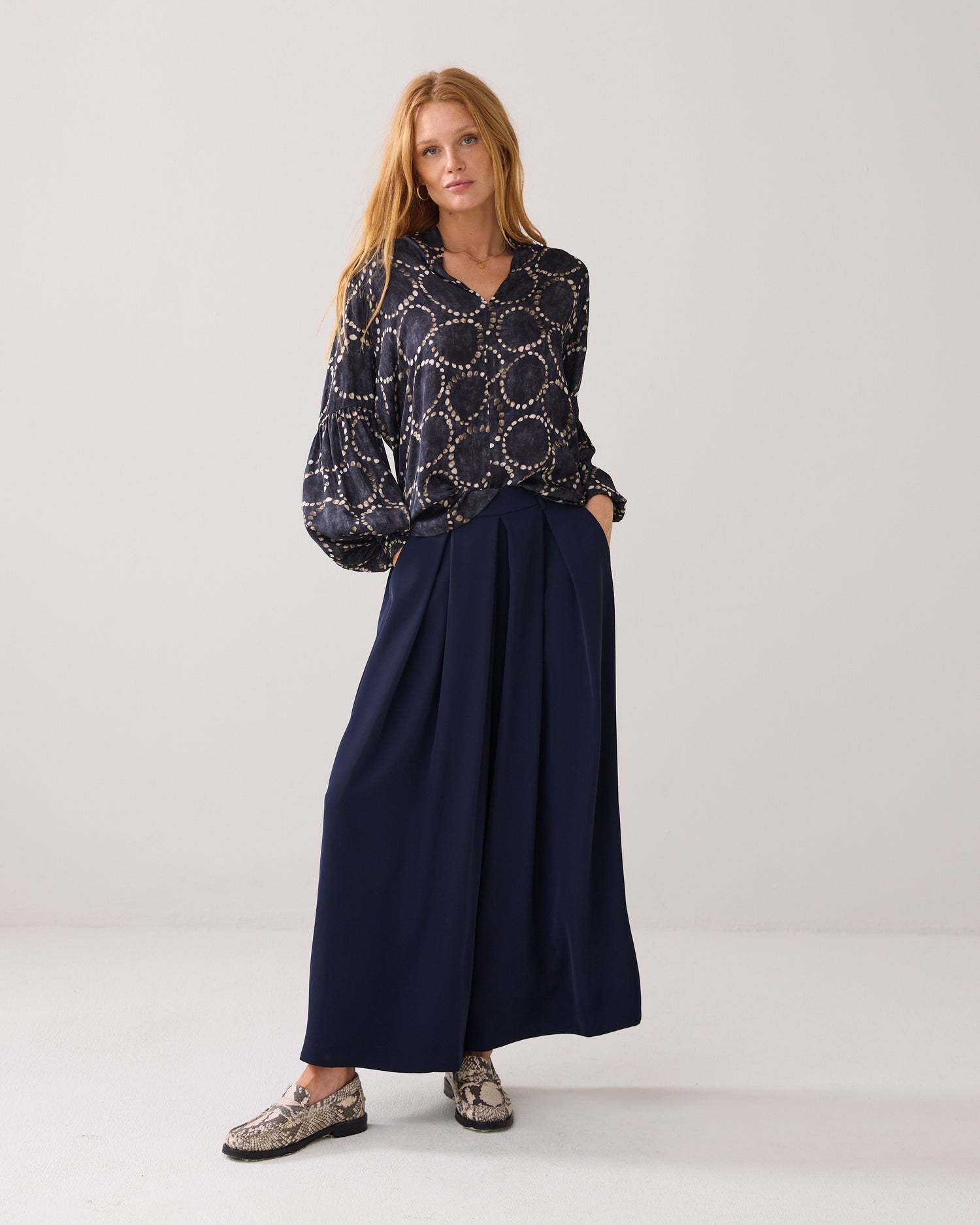 Soepelvallende culotte