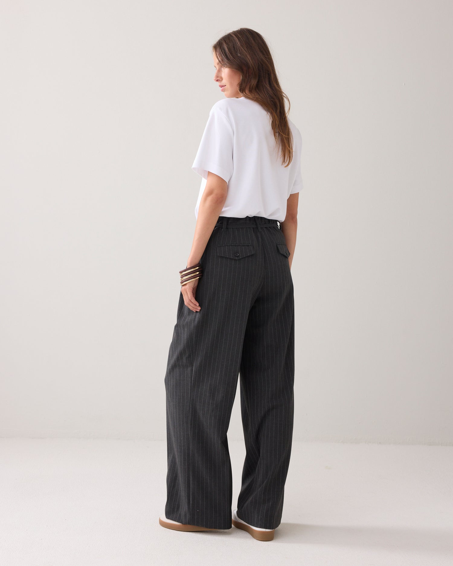 Wijde pantalon pinstripe