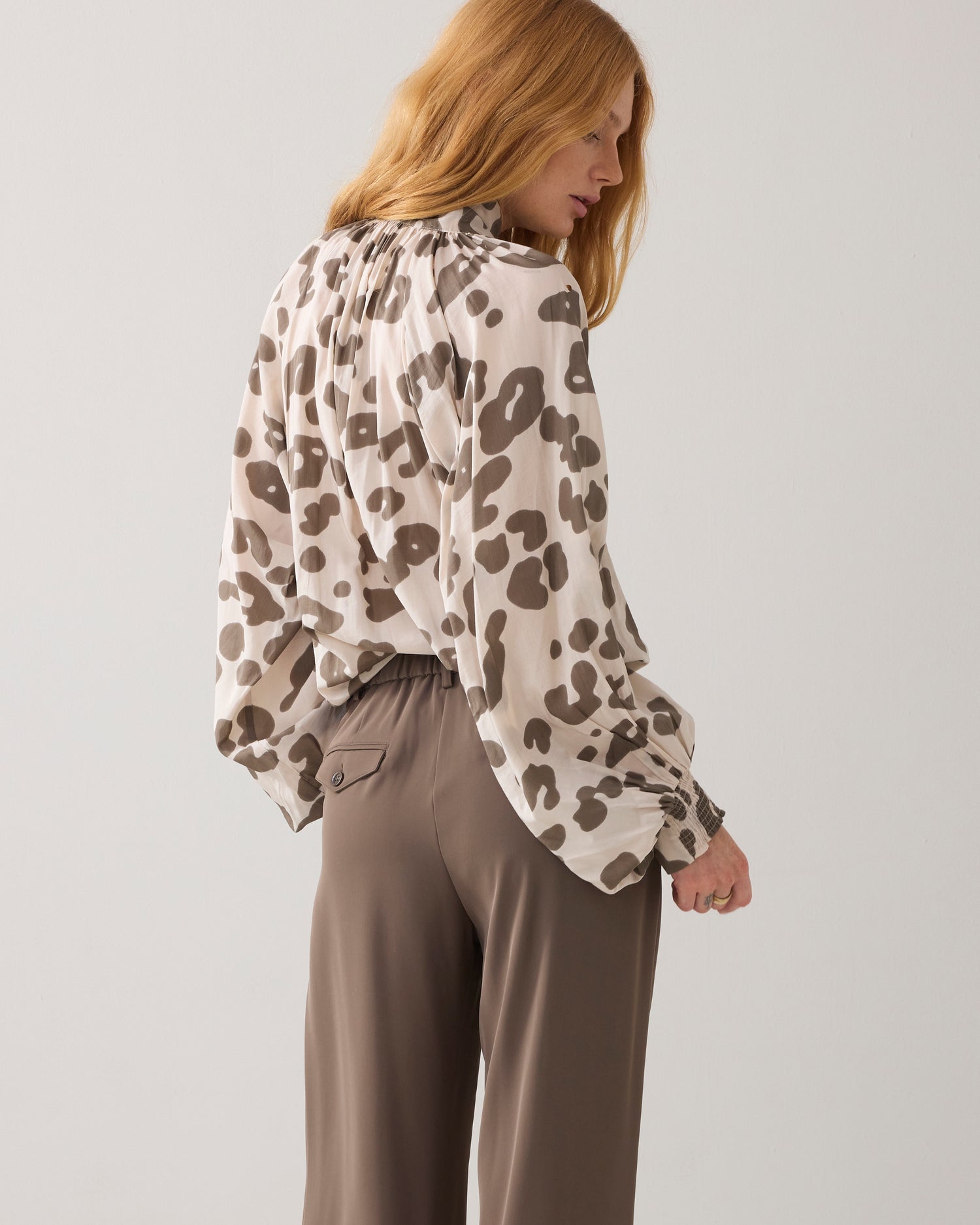 Flared broek met persvouw