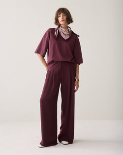 Wijde broek met bandplooien