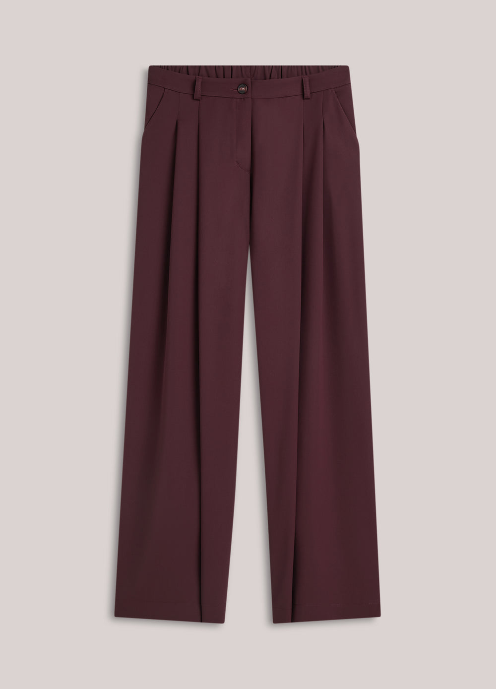 Wijde broek met bandplooien