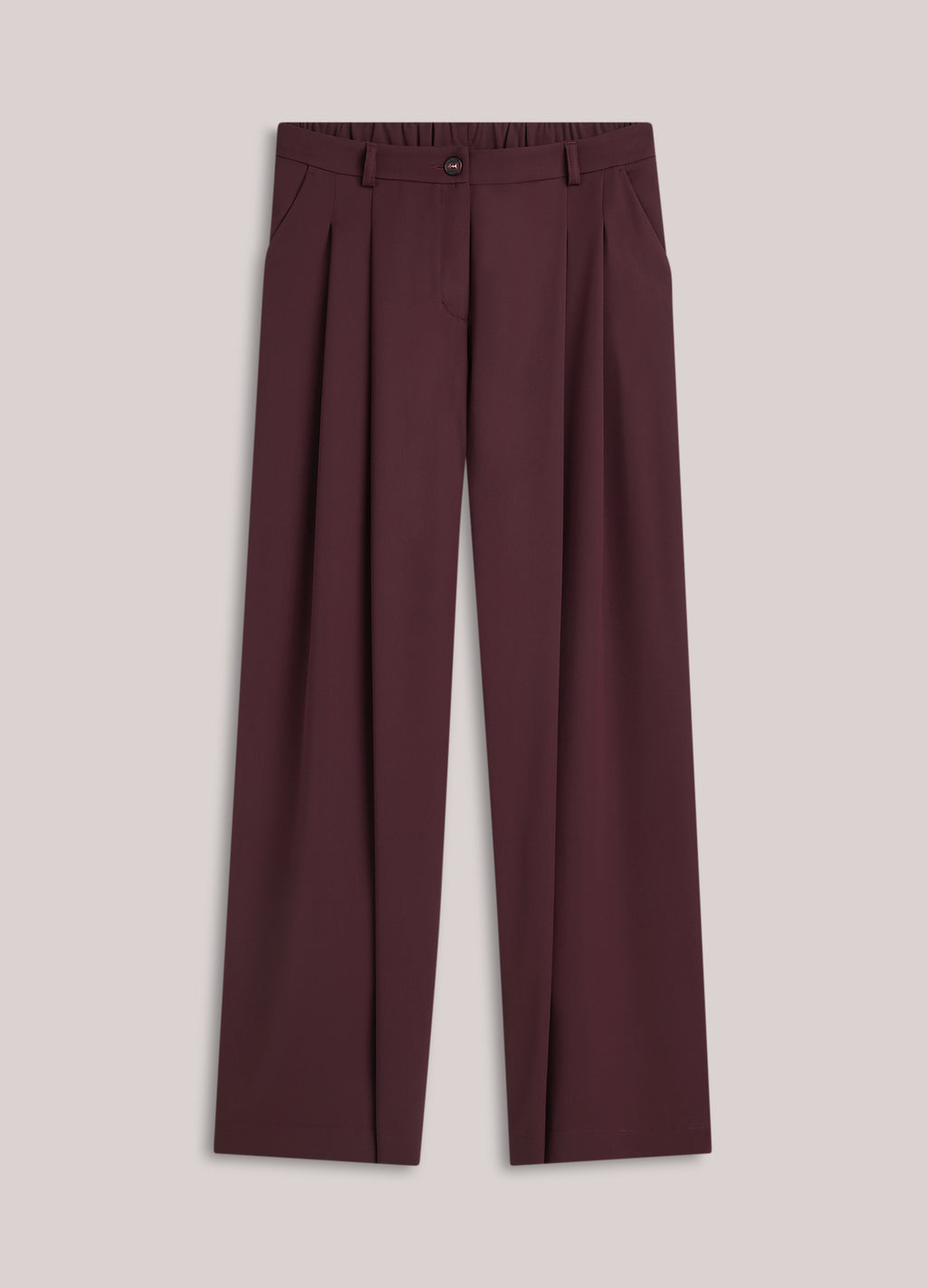 Wijde broek met bandplooien