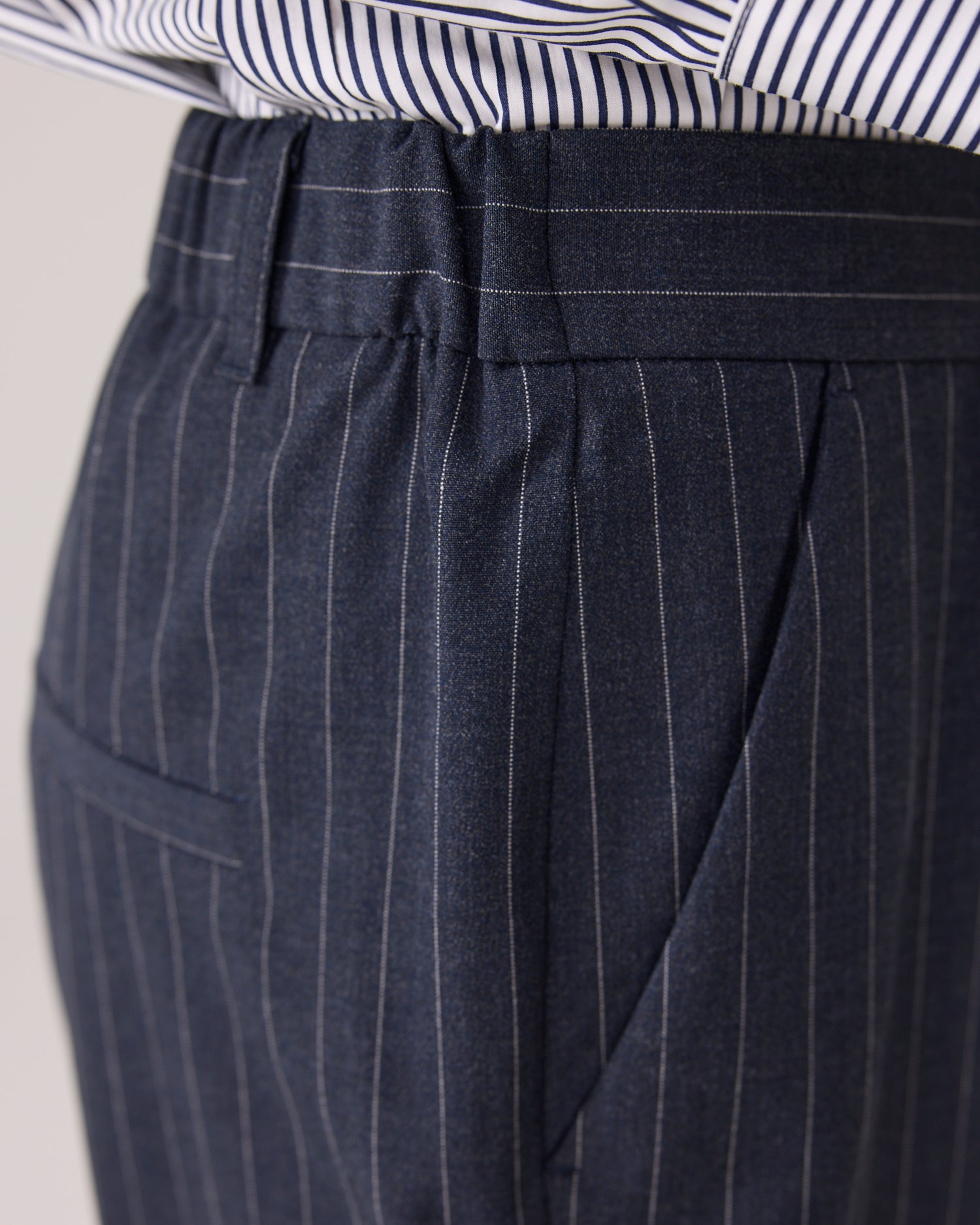 Tapered pantalon pinstripe