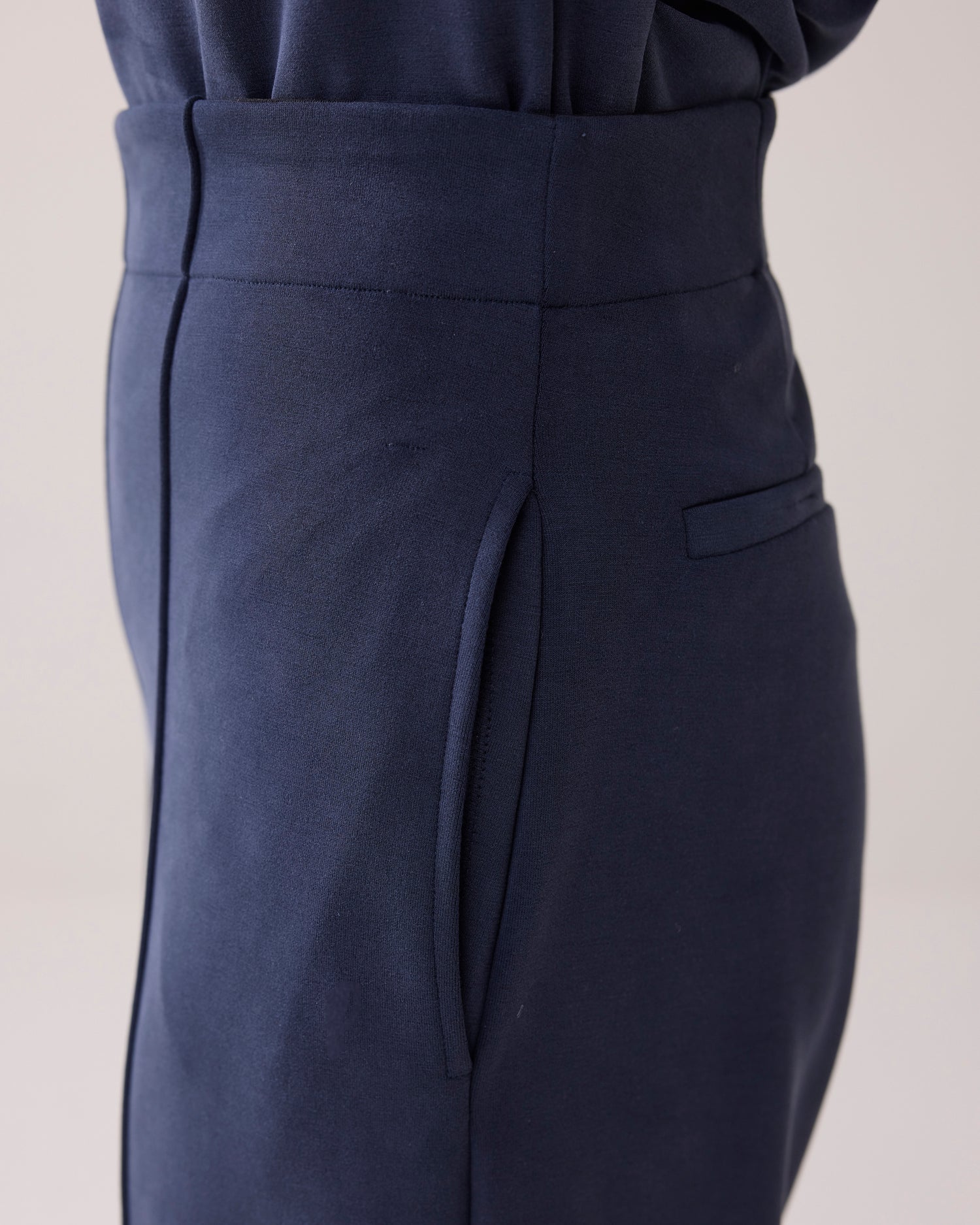 Scuba broek met pintuck