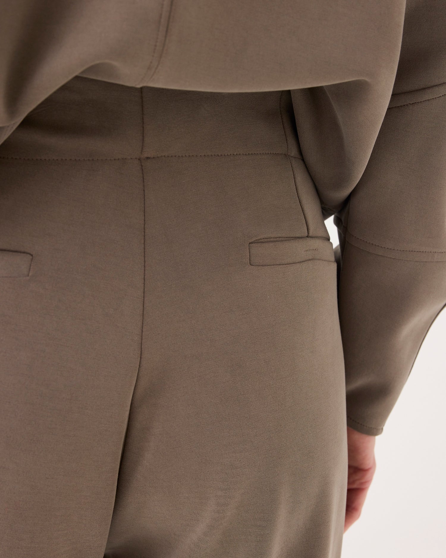 Scuba broek met pintuck