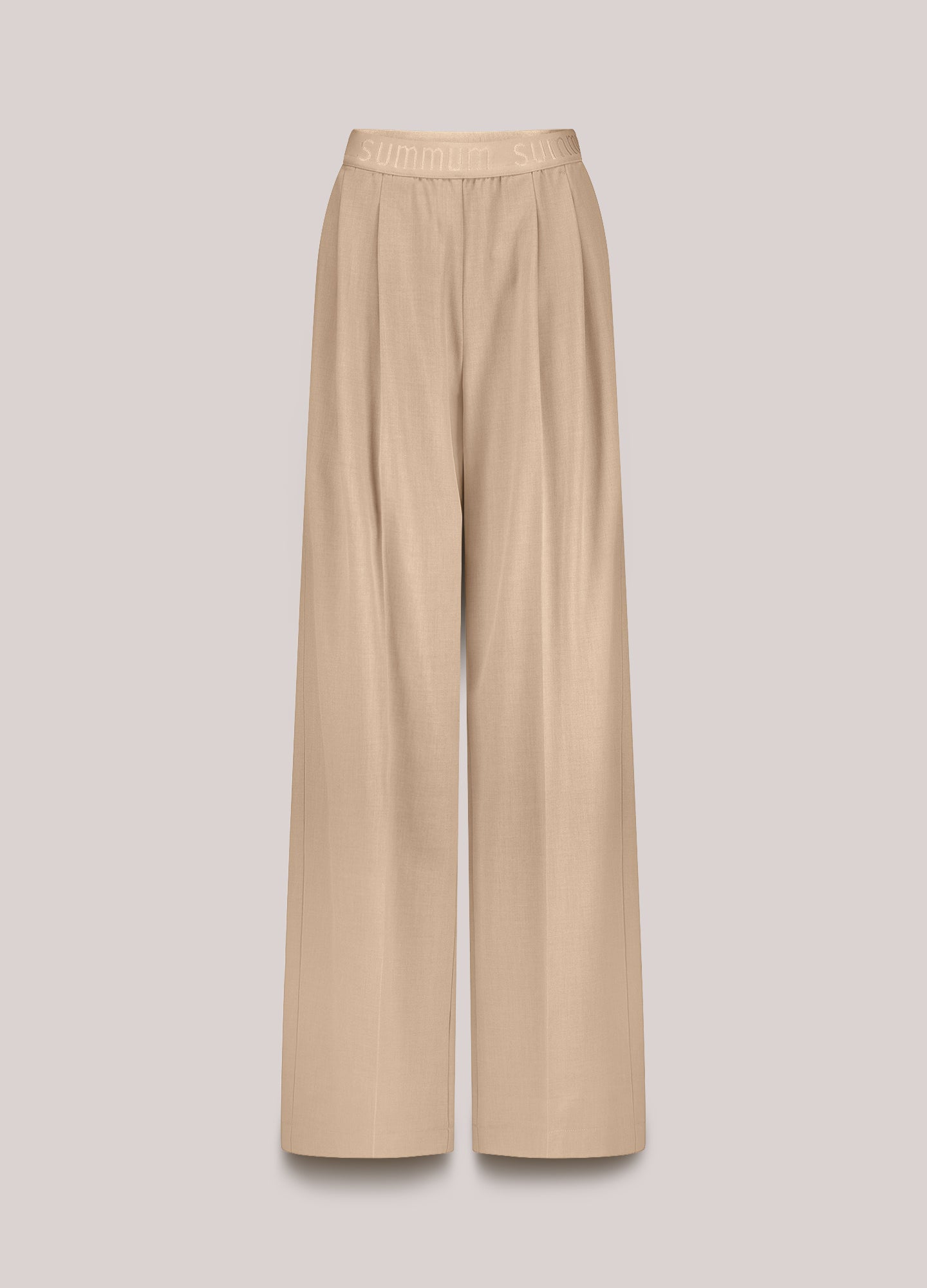 Melange wide trousers