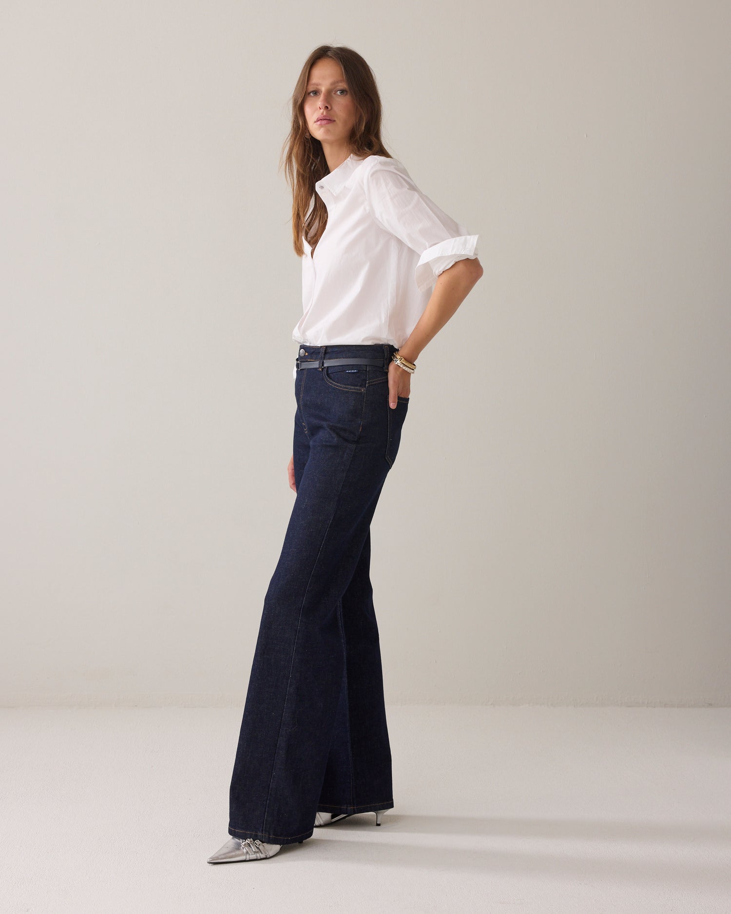 Wide Leg Denim Stretch