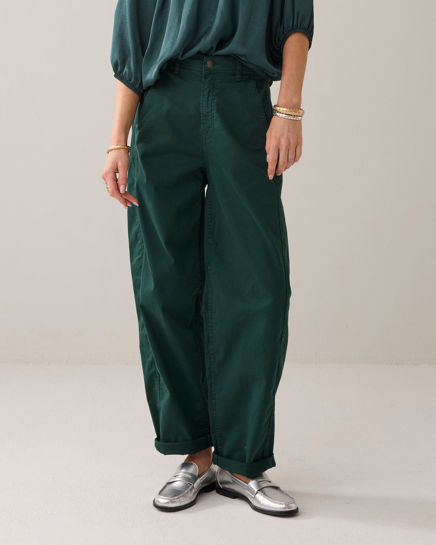 Loose cocoon-fit trousers