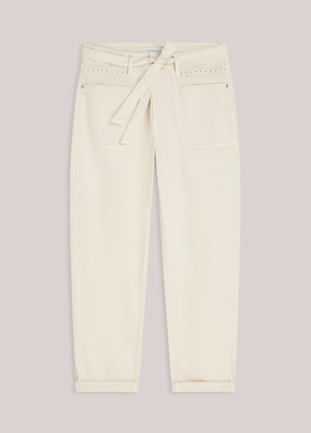 Tapered fit broek met riem