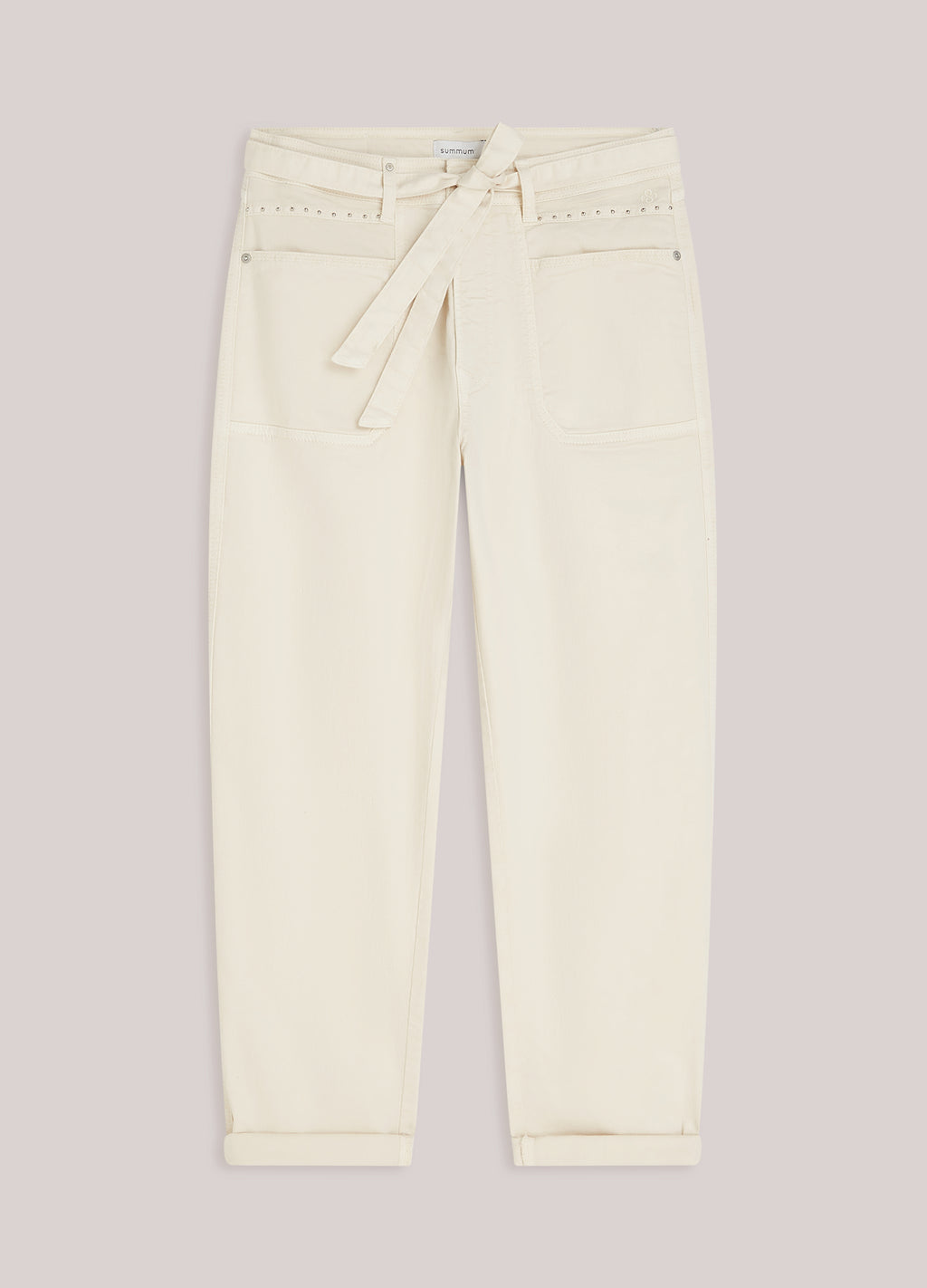 Tapered fit broek met riem