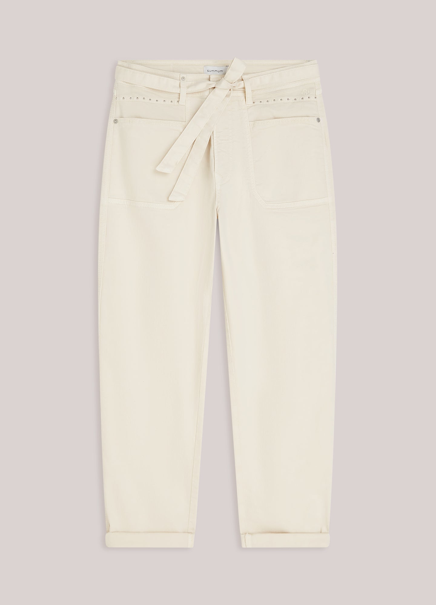 Tapered fit broek met riem