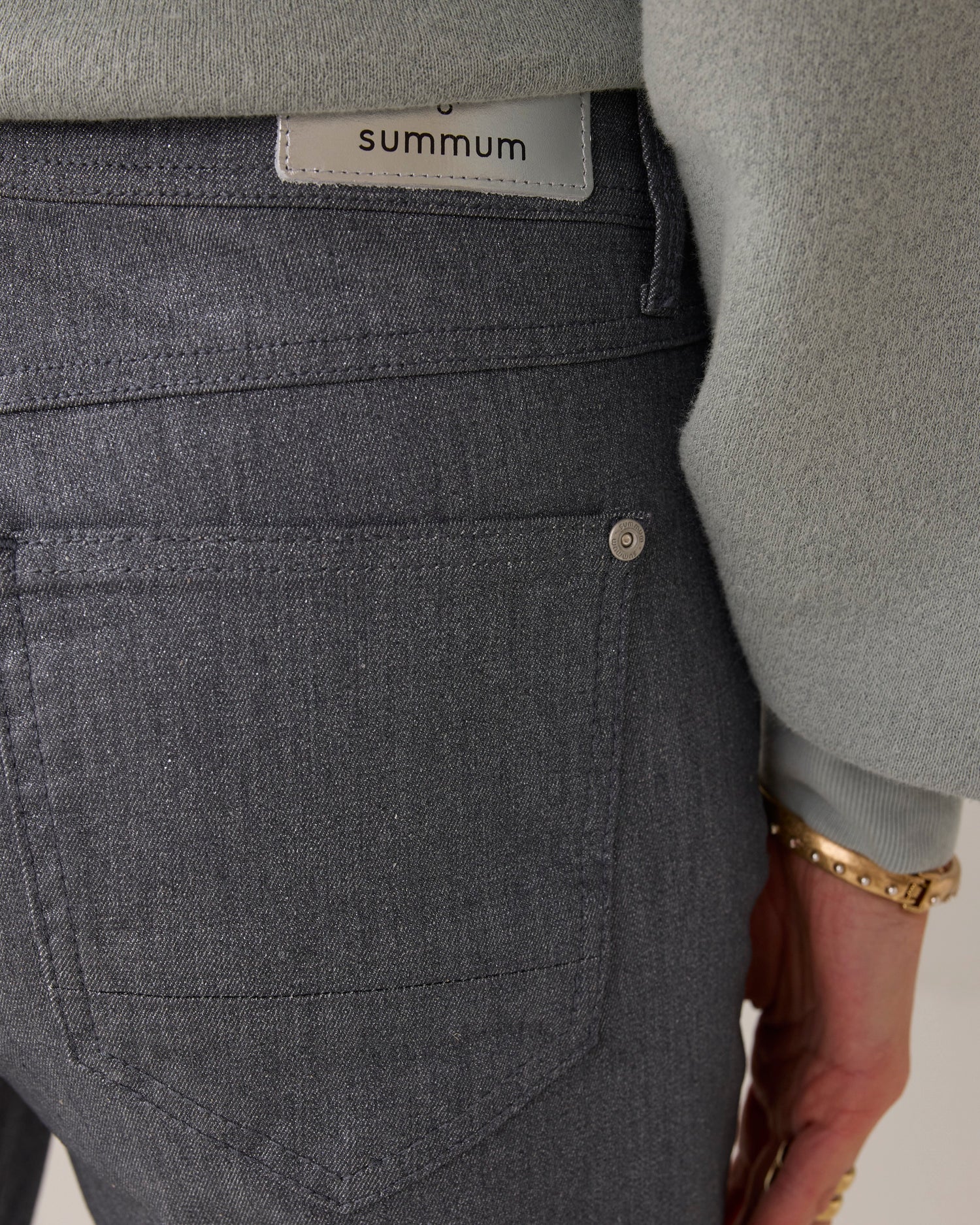 Straight fit broek met glitter