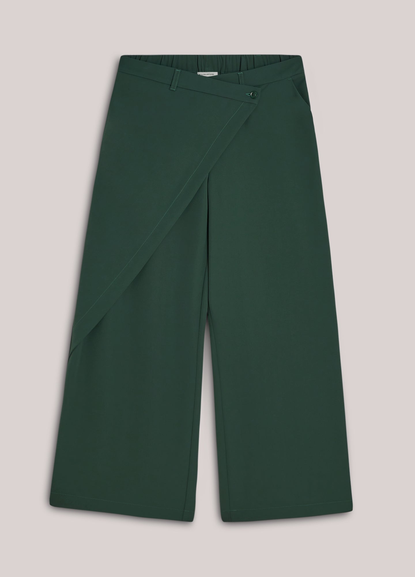 Wide-leg trousers with crossover