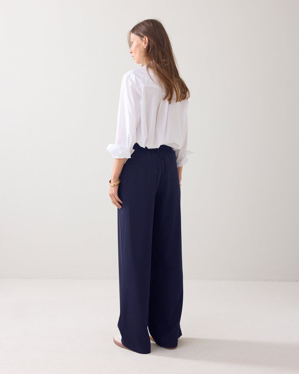 Wijde broek met overslag