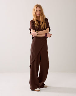 Wijde broek met overslag