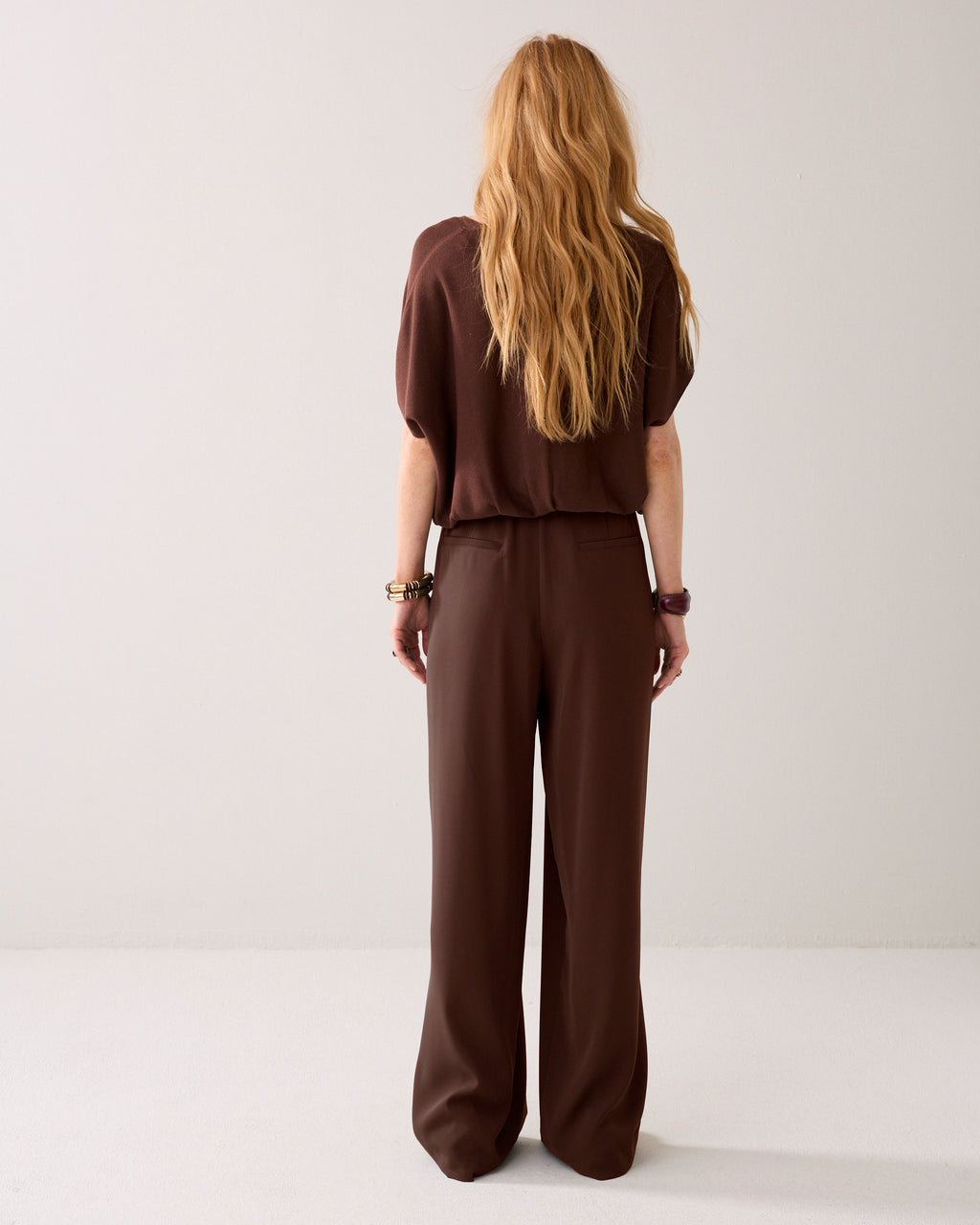 Wijde broek met overslag
