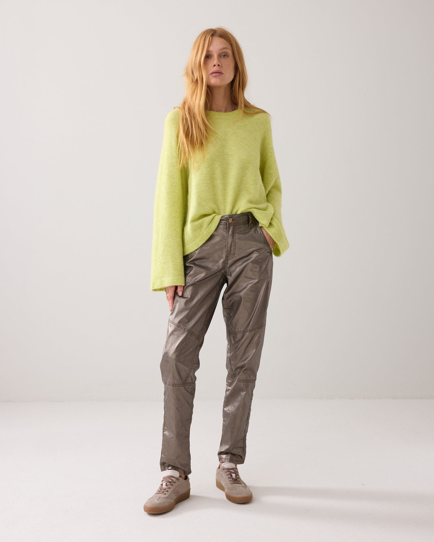 Mid-waist broek foilprint