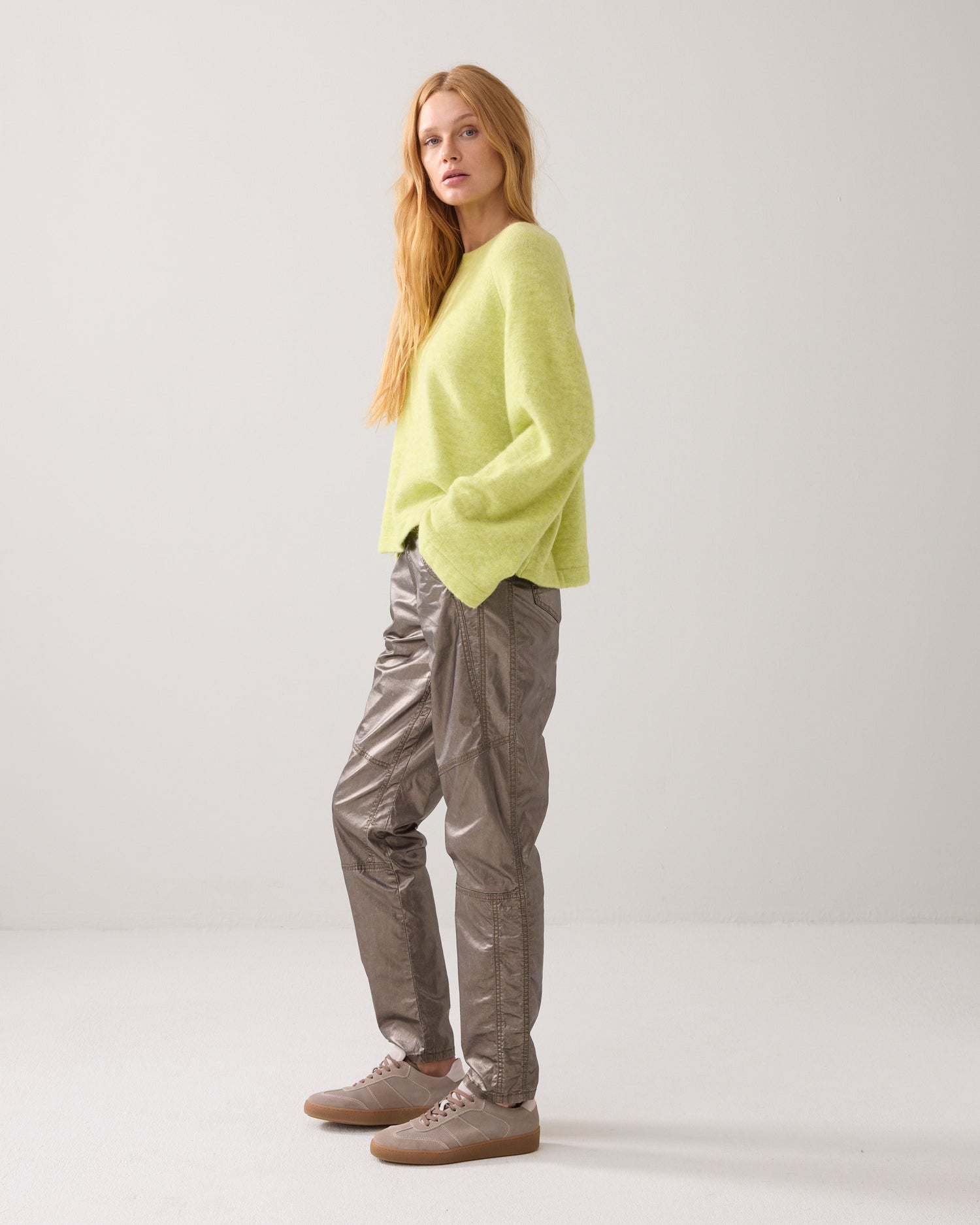 Mid-waist broek foilprint