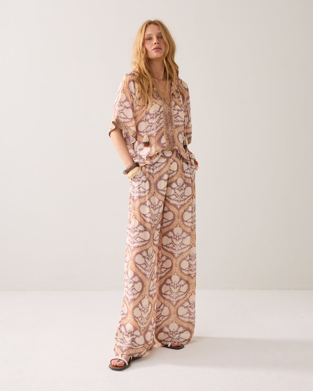 Wijde broek art deco