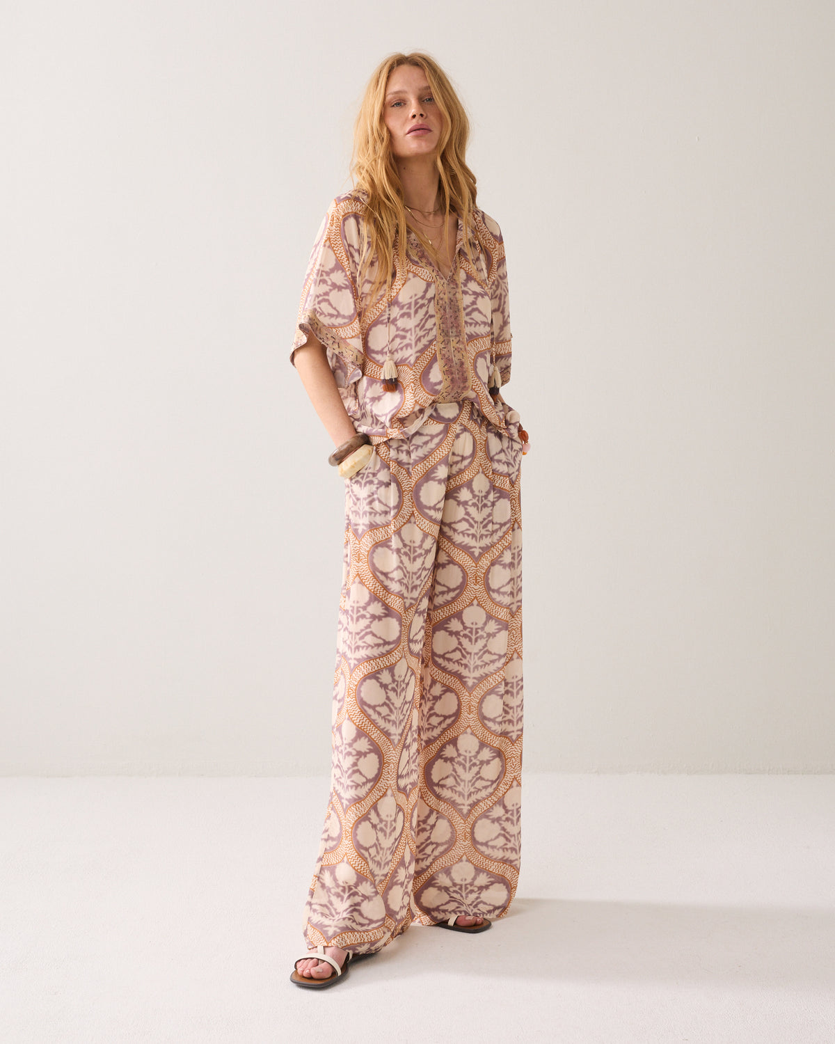 Wijde broek art deco