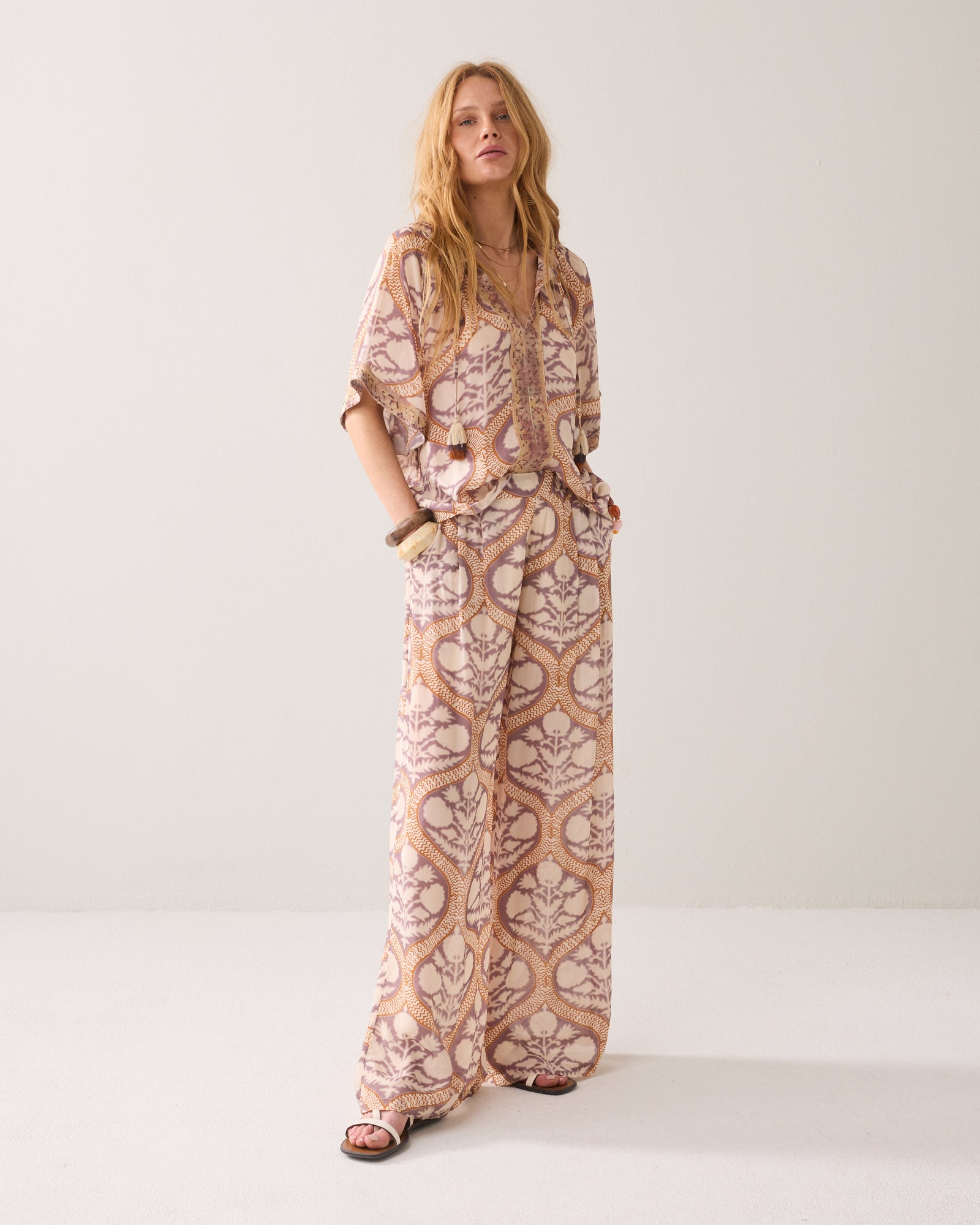 Wijde broek art deco