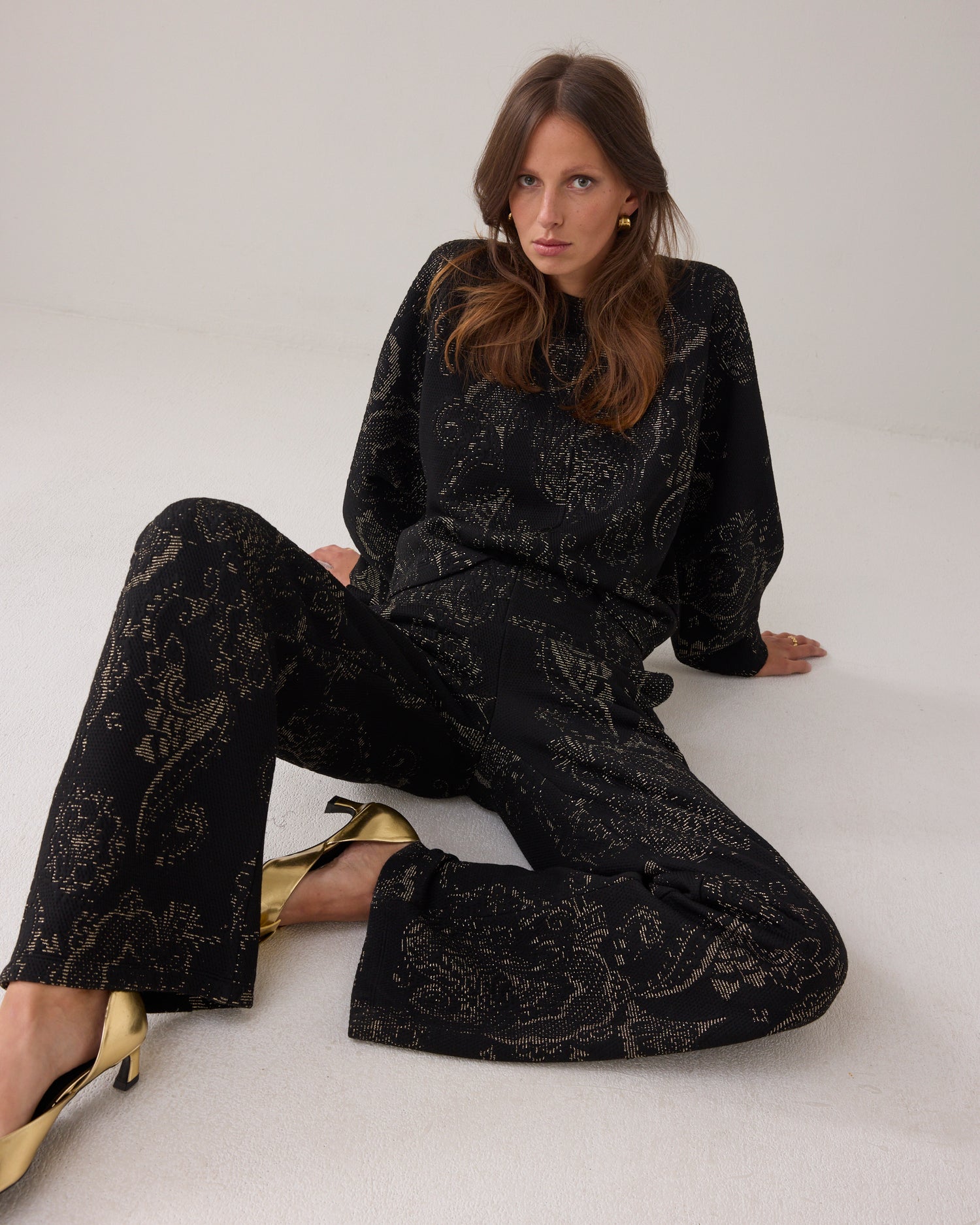 Pants foam jacquard