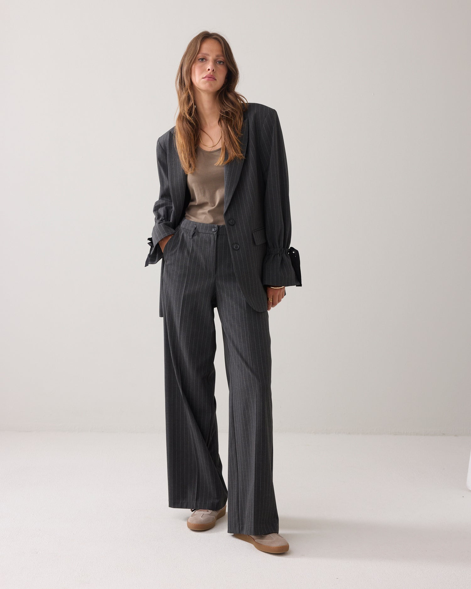 Rechte pantalon pinstripe