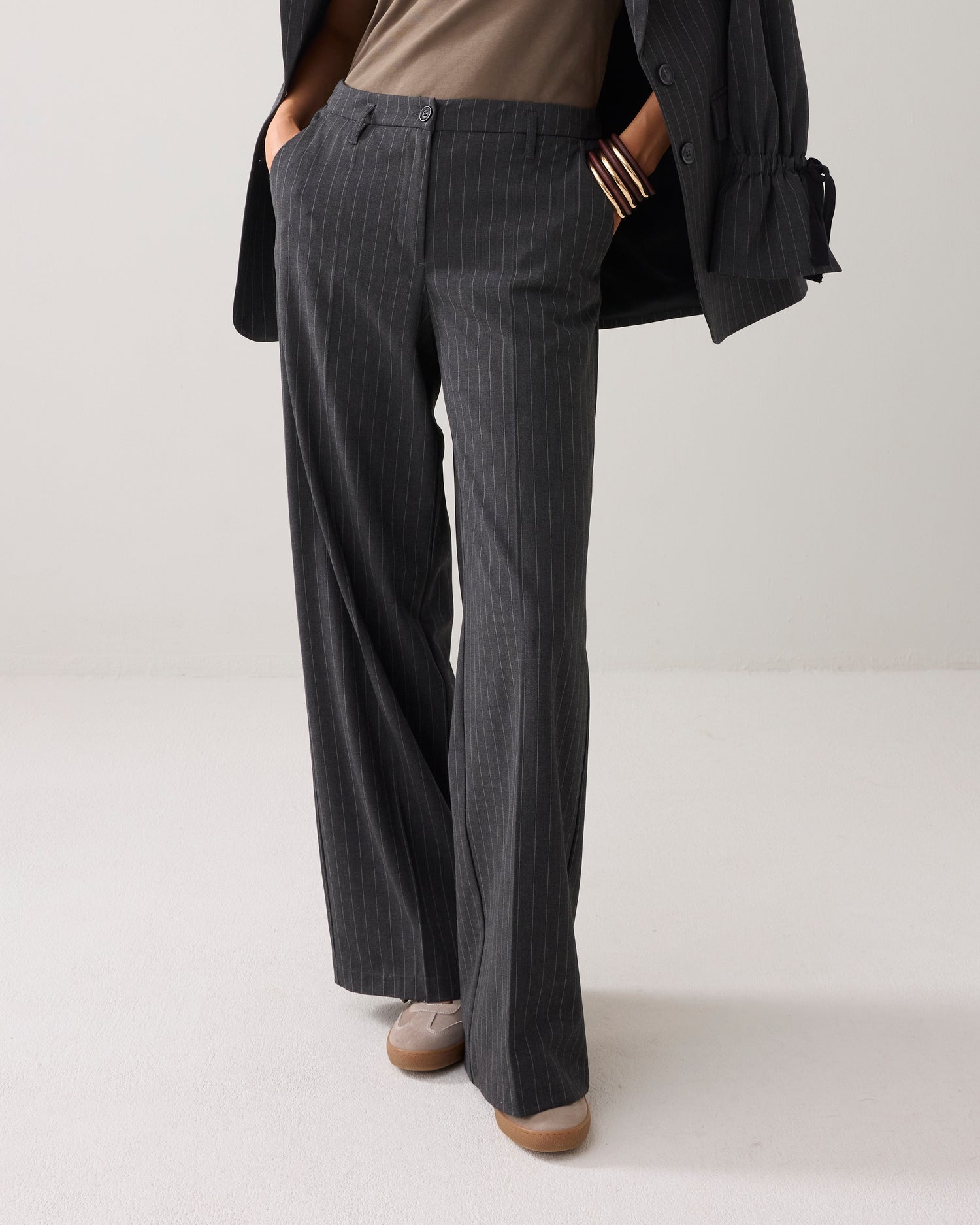 Rechte pantalon pinstripe