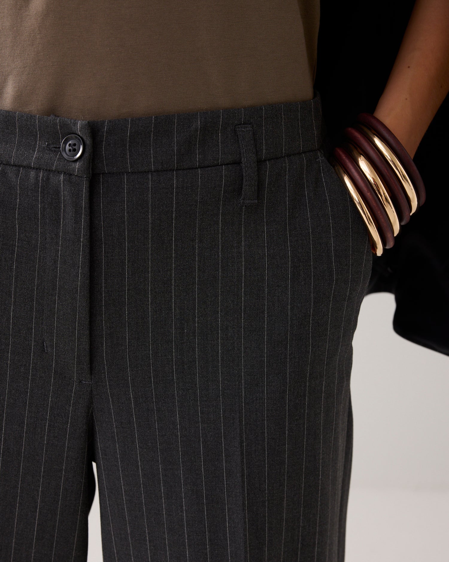 Rechte pantalon pinstripe