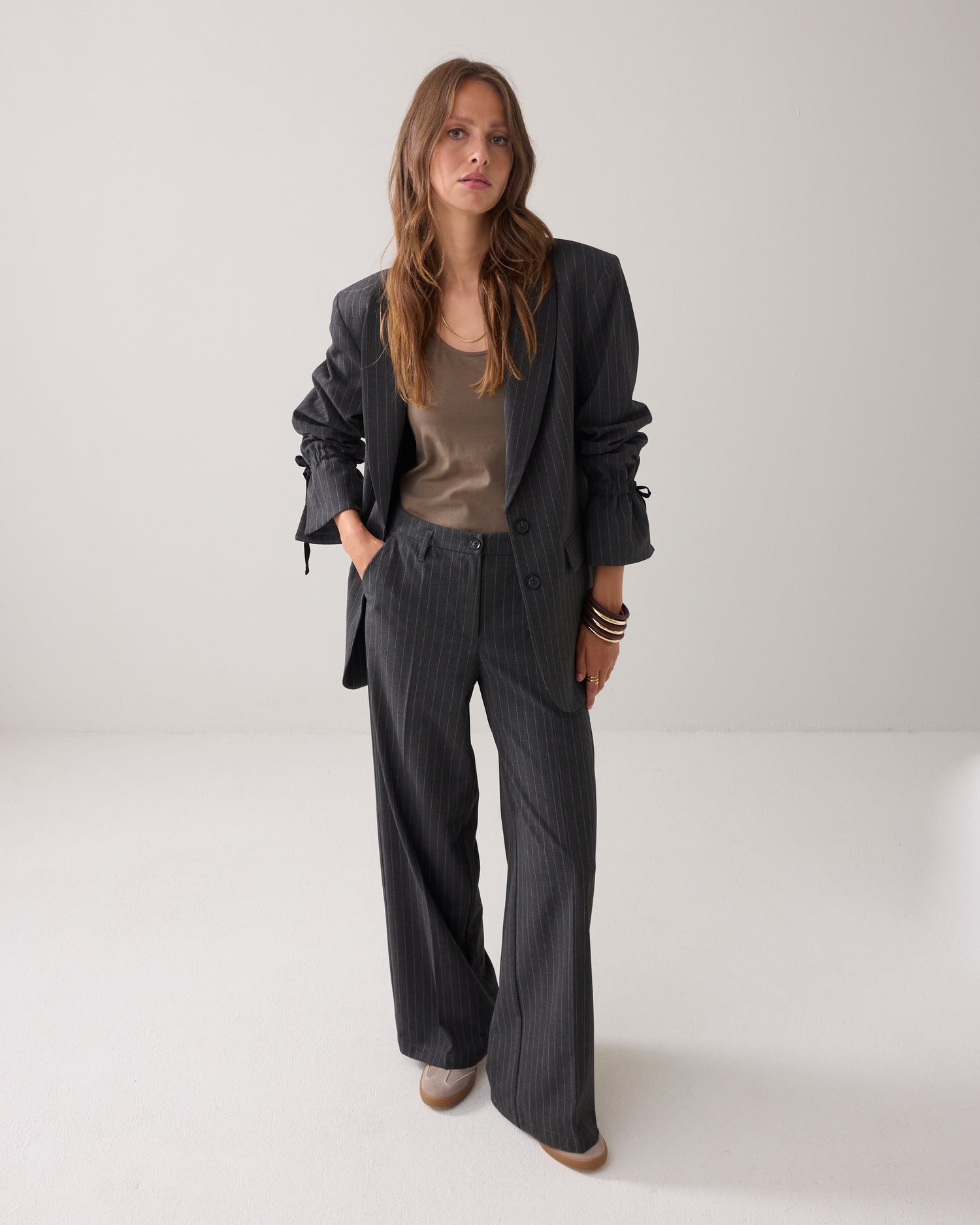 Rechte pantalon pinstripe