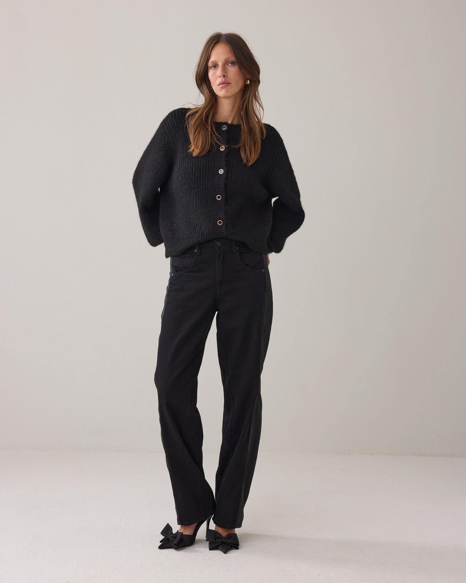 Baggy straight fit broek