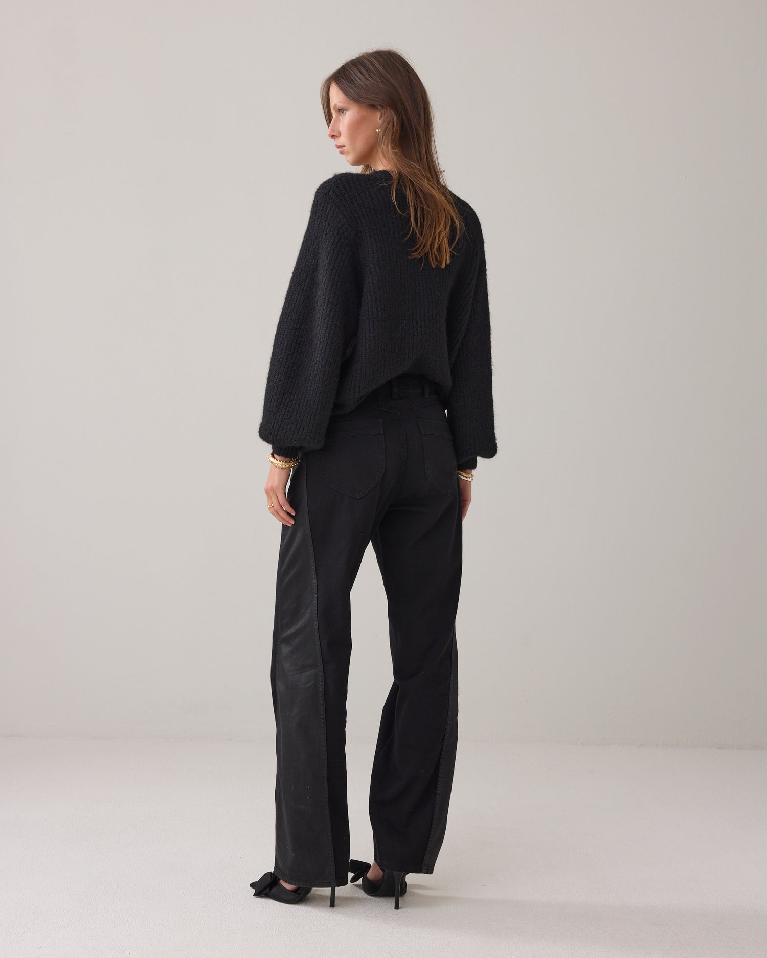 Baggy straight fit broek