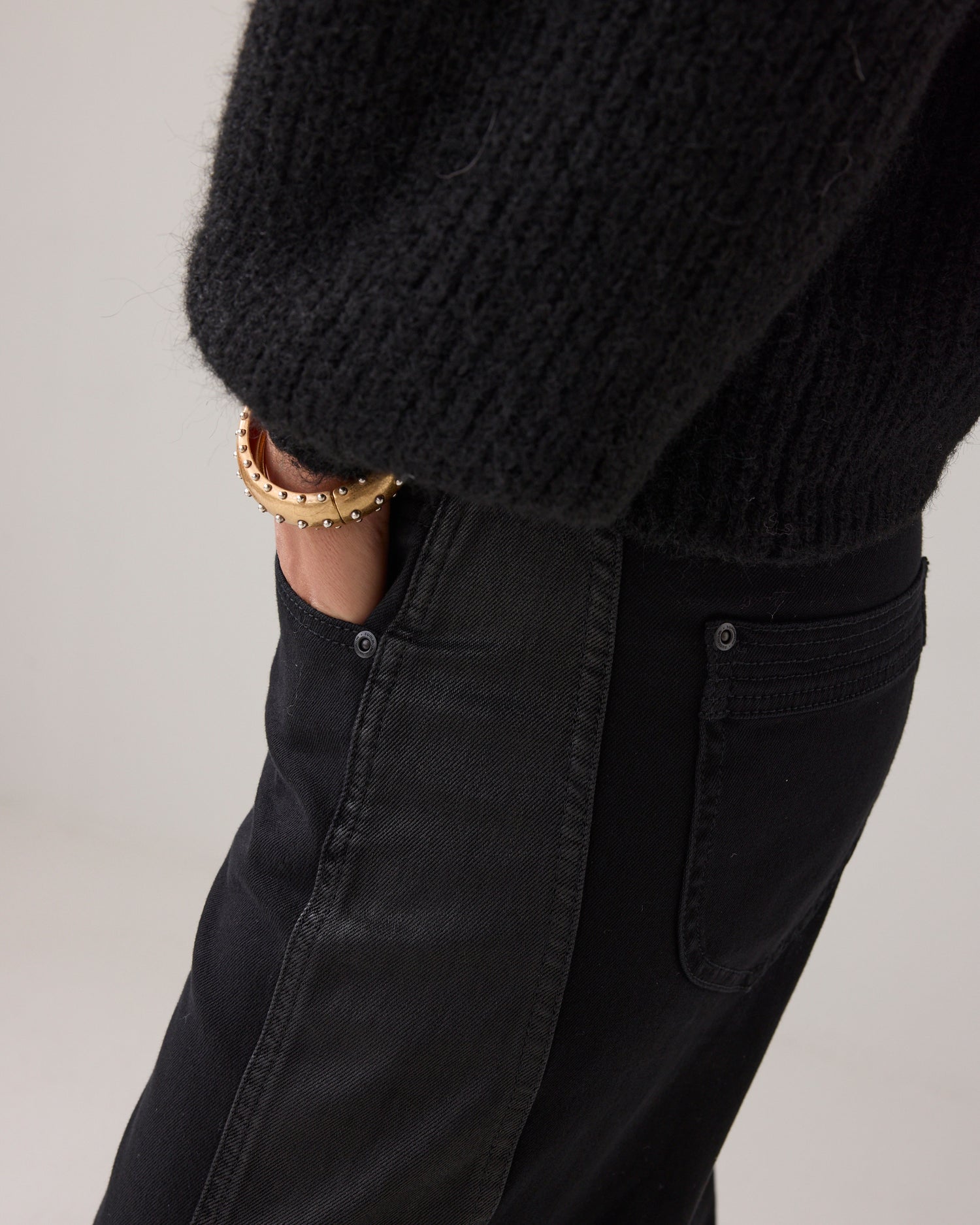 Baggy straight fit broek