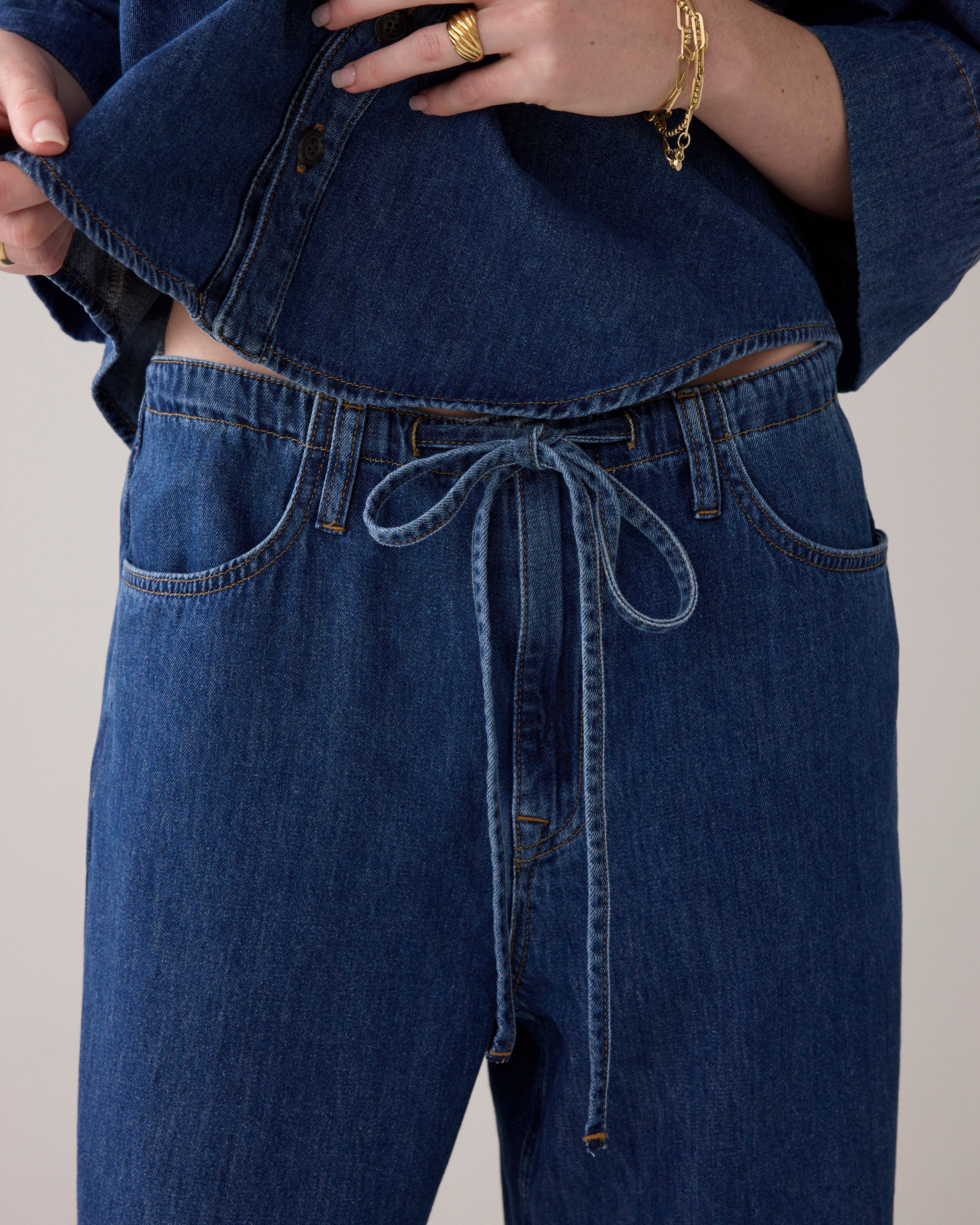 Denim pull-on
