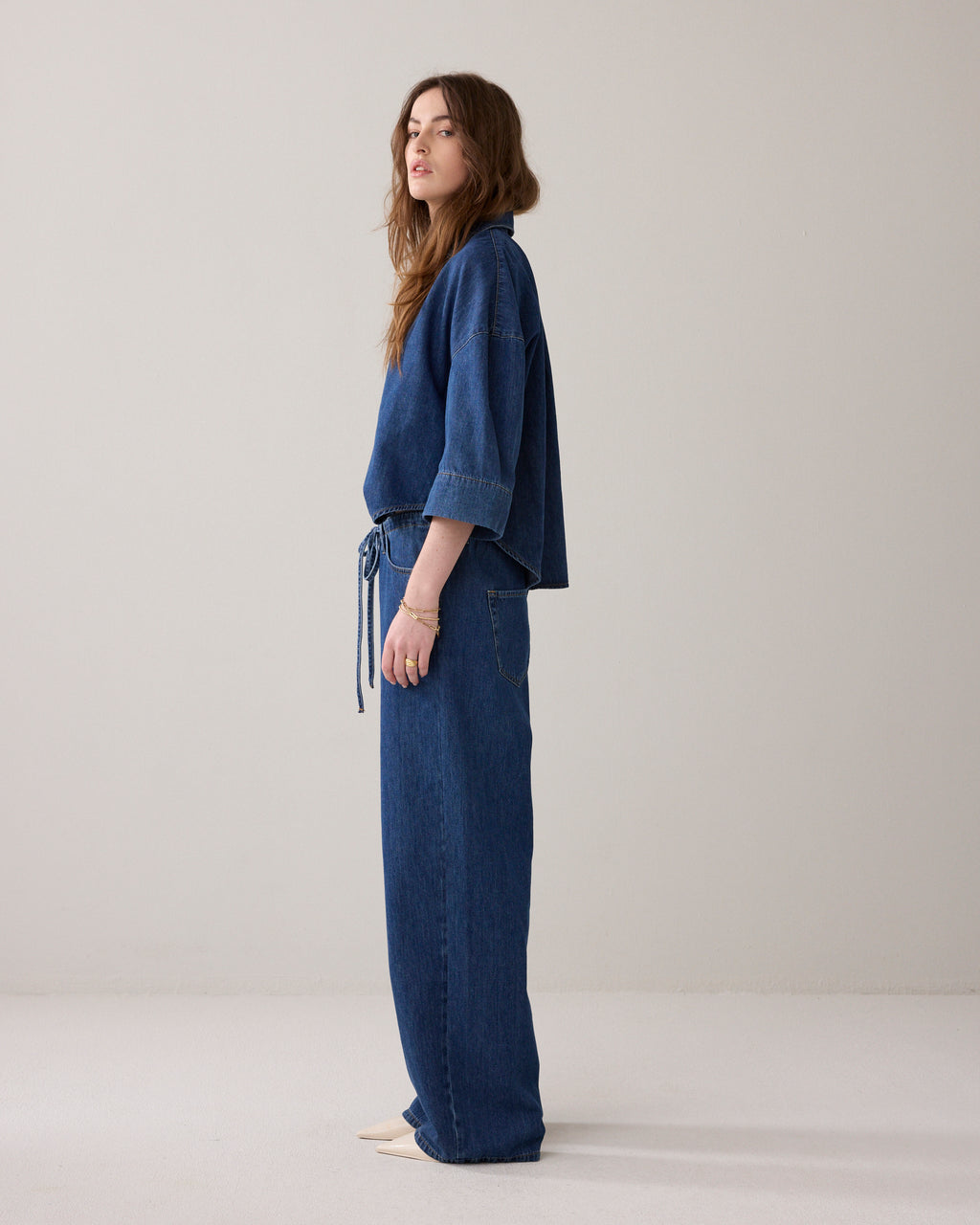 Denim pull-on