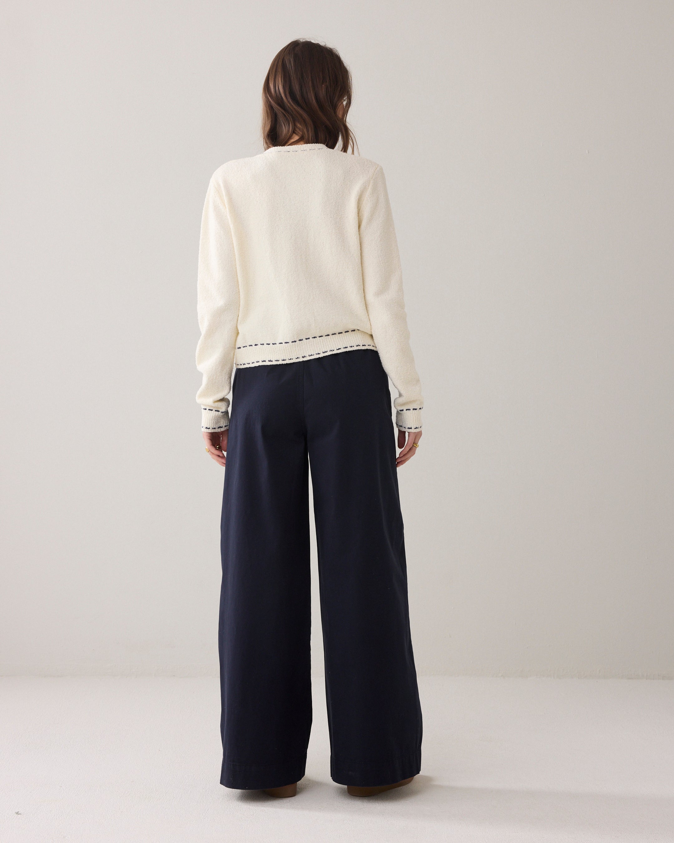 Zachte broek met wijde pijpen