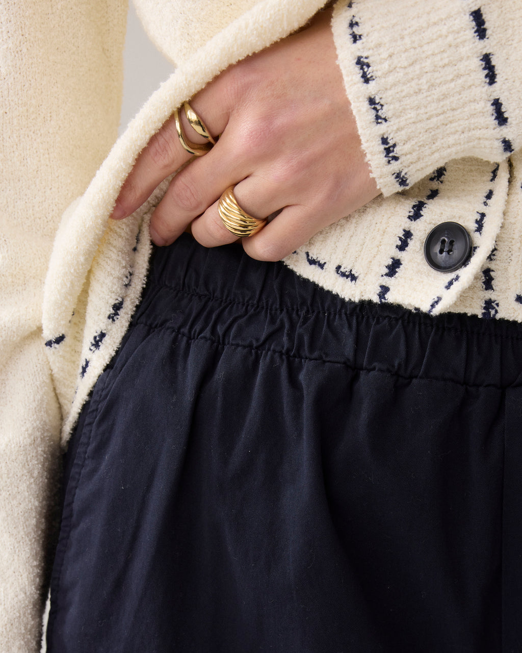 Zachte broek met wijde pijpen
