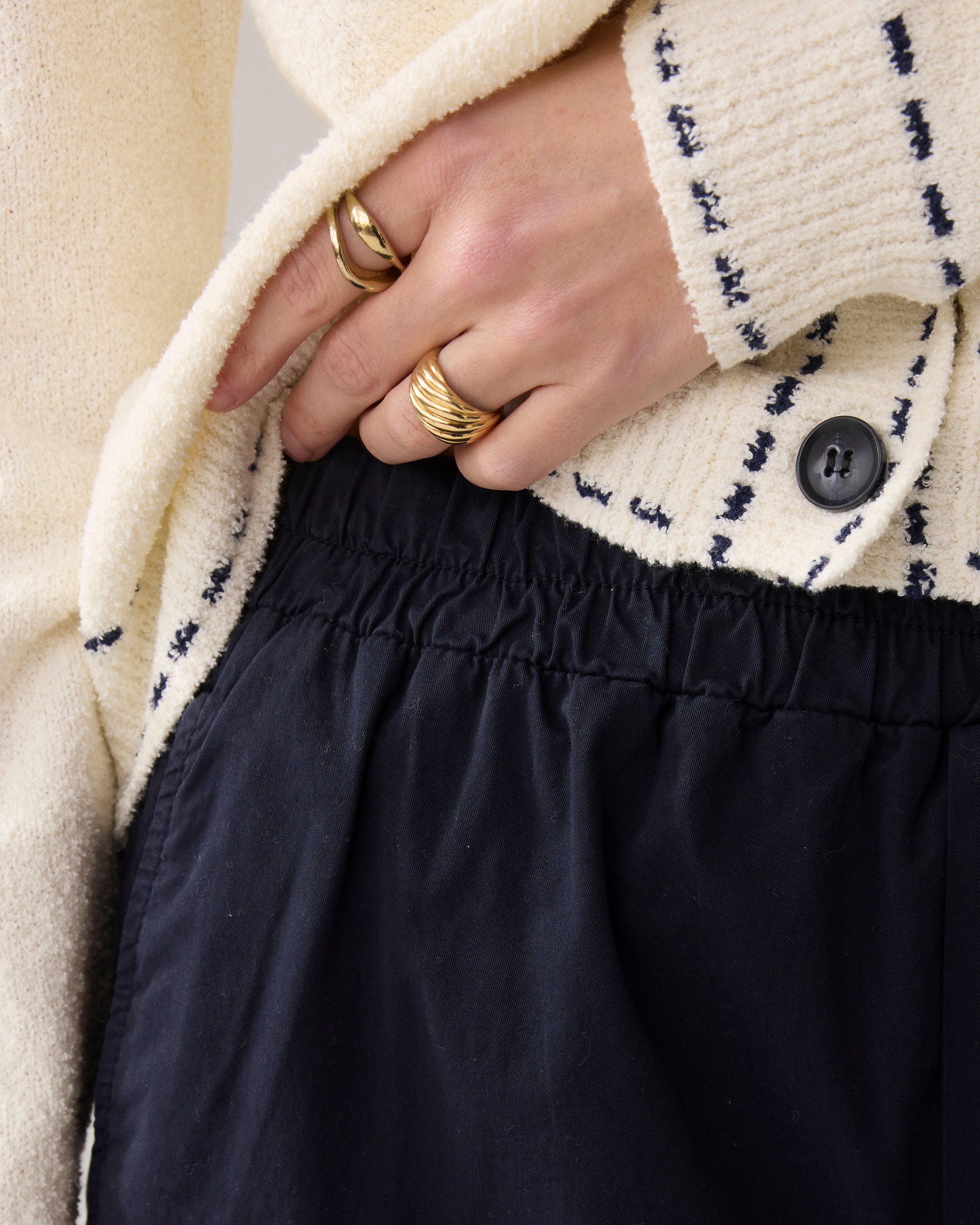 Zachte broek met wijde pijpen
