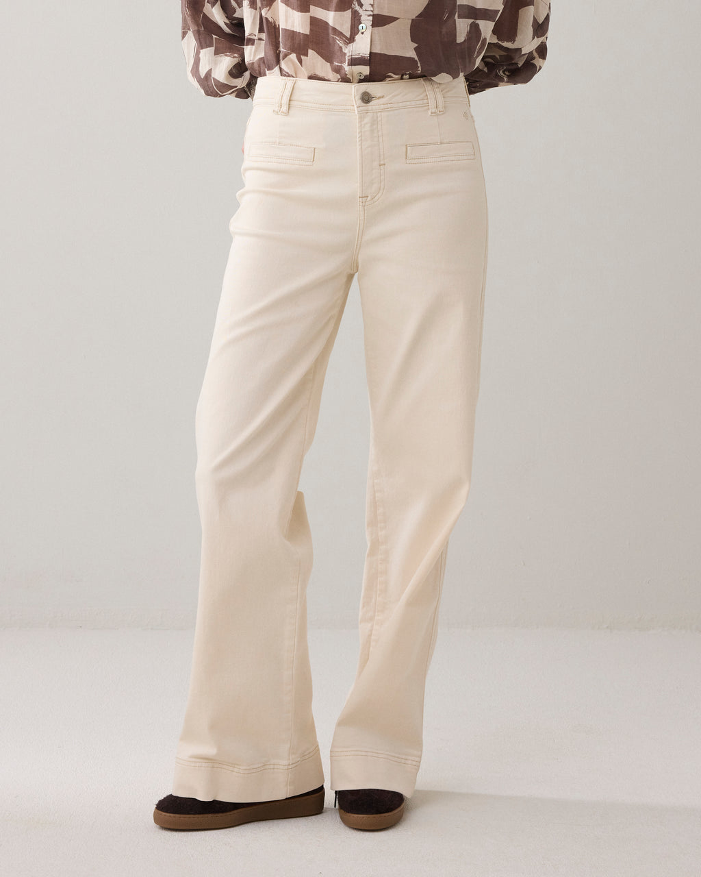 Flared broek hoge taille