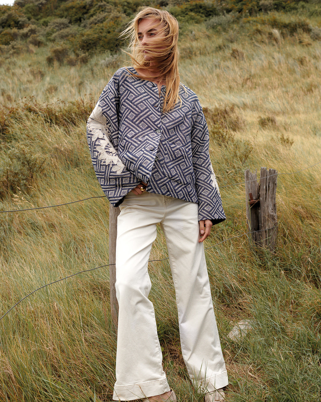 Flared broek hoge taille