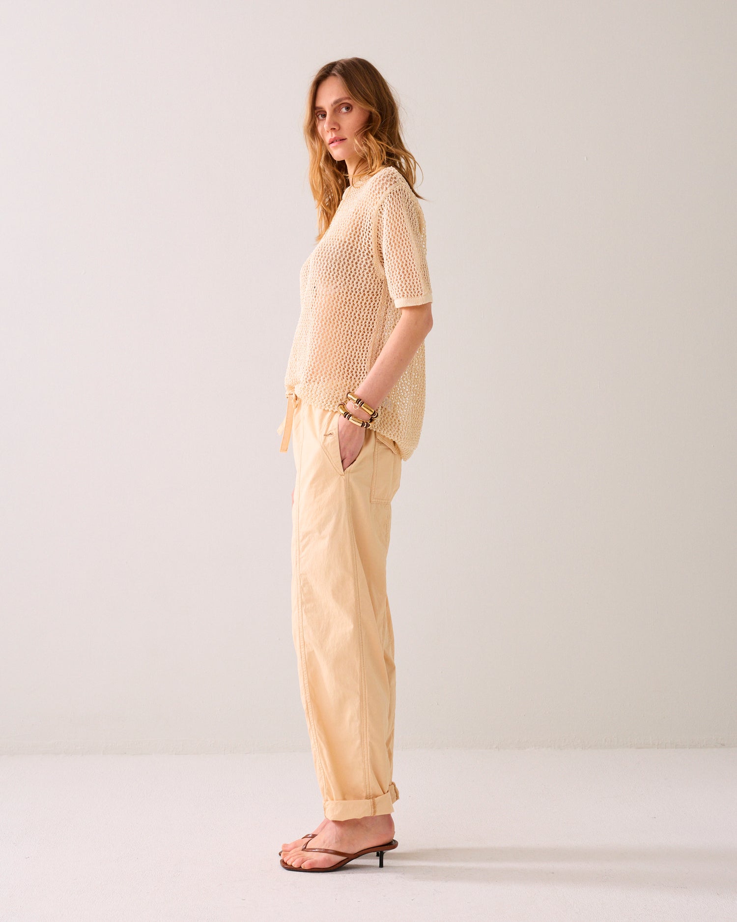 Relaxed trousers in breezy cotton