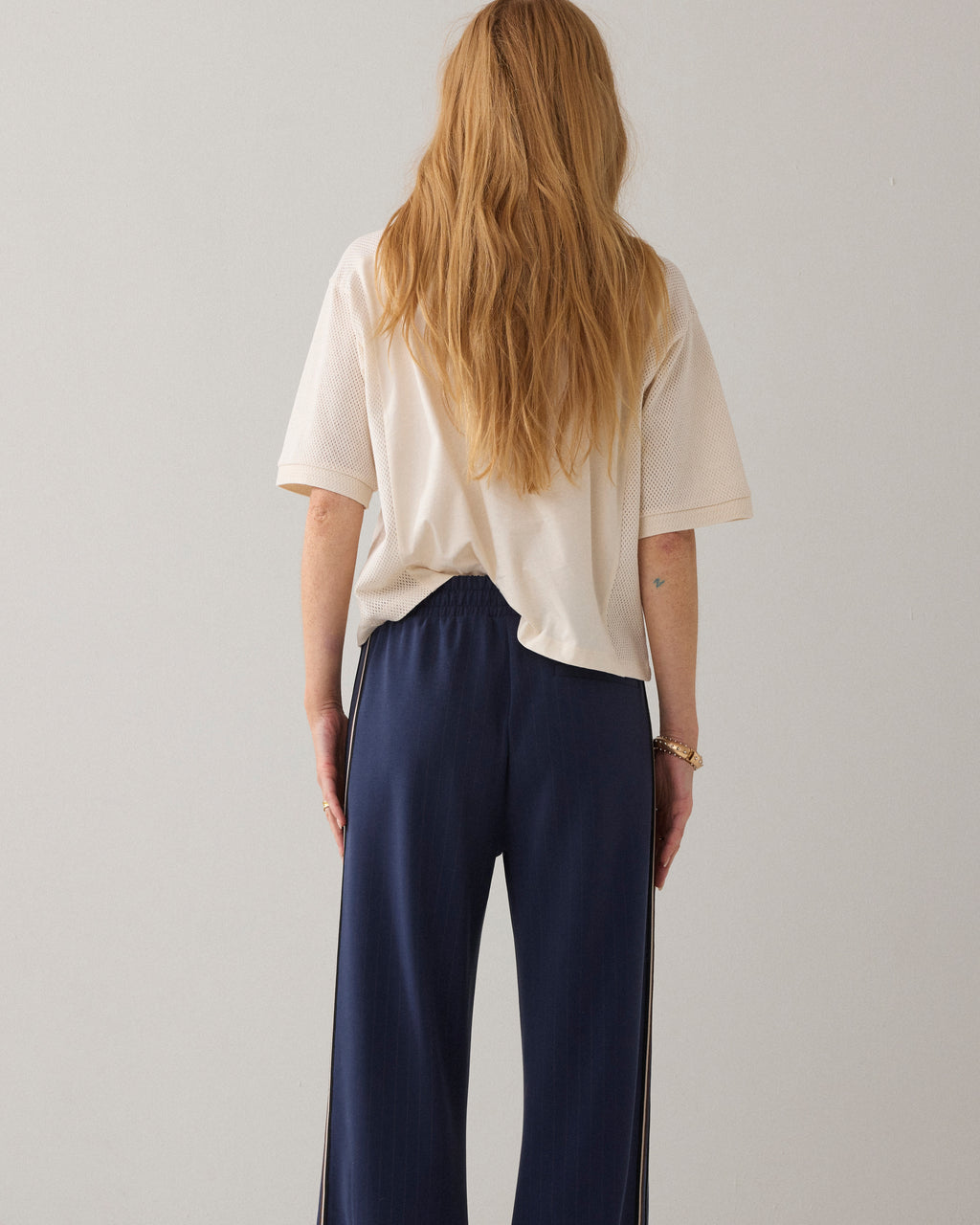 Pinstripe scuba broek