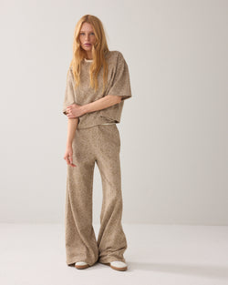 Pantalon large à chevrons