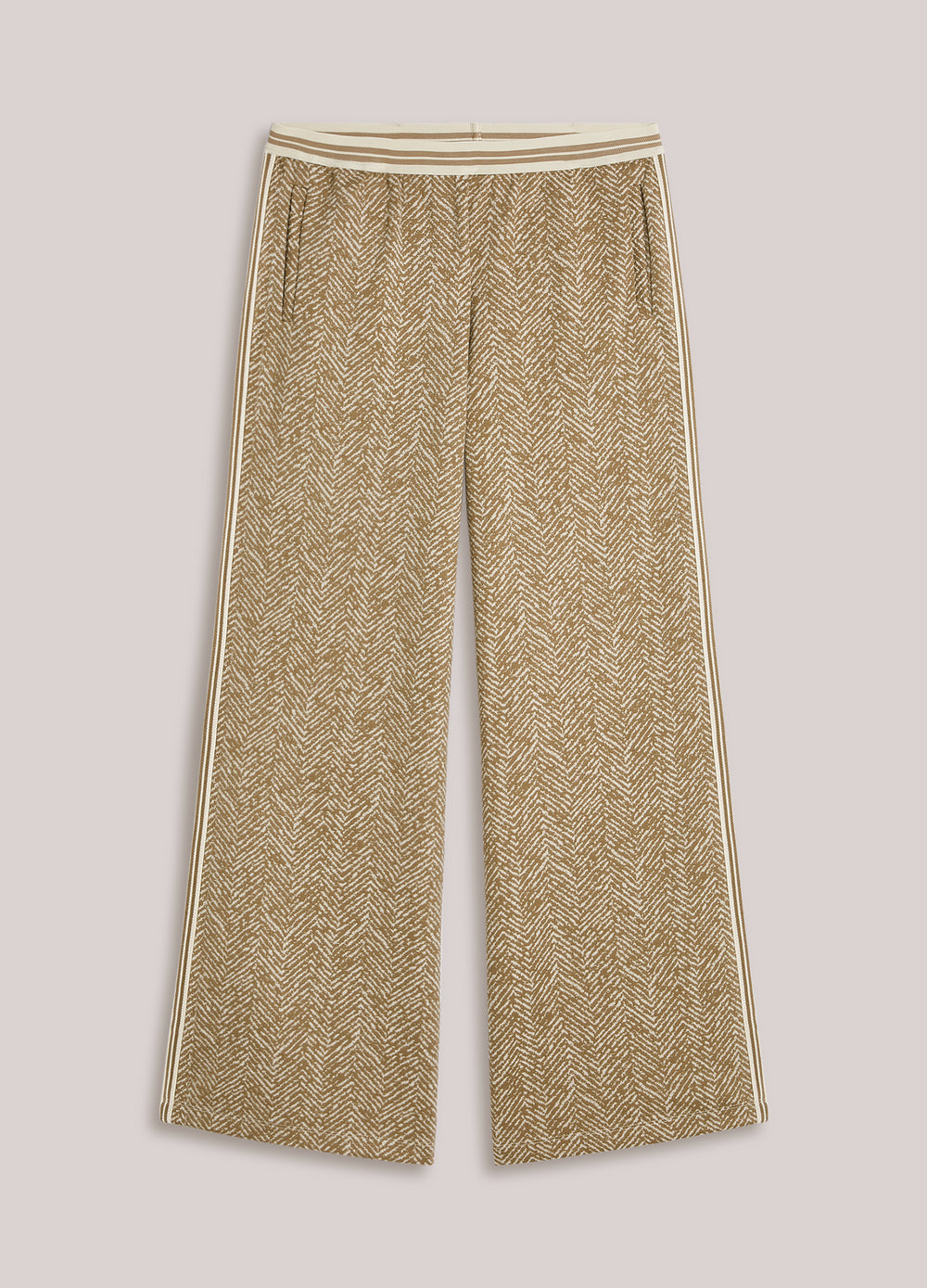Pantalon large à chevrons