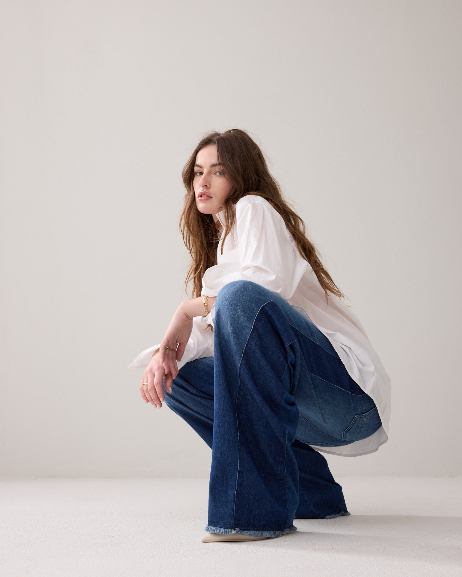 Geschmeidige Palazzo-Jeans