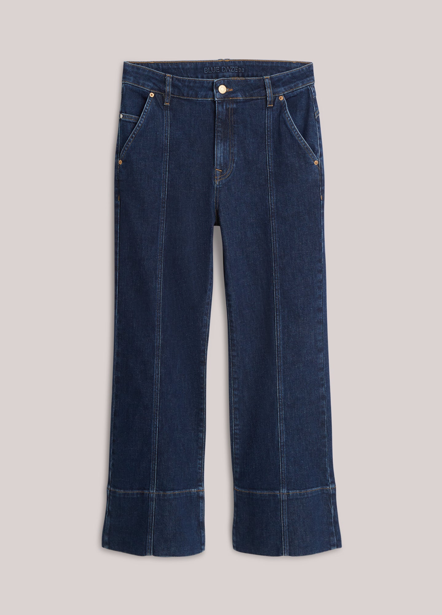 Flared jeans rinse denim