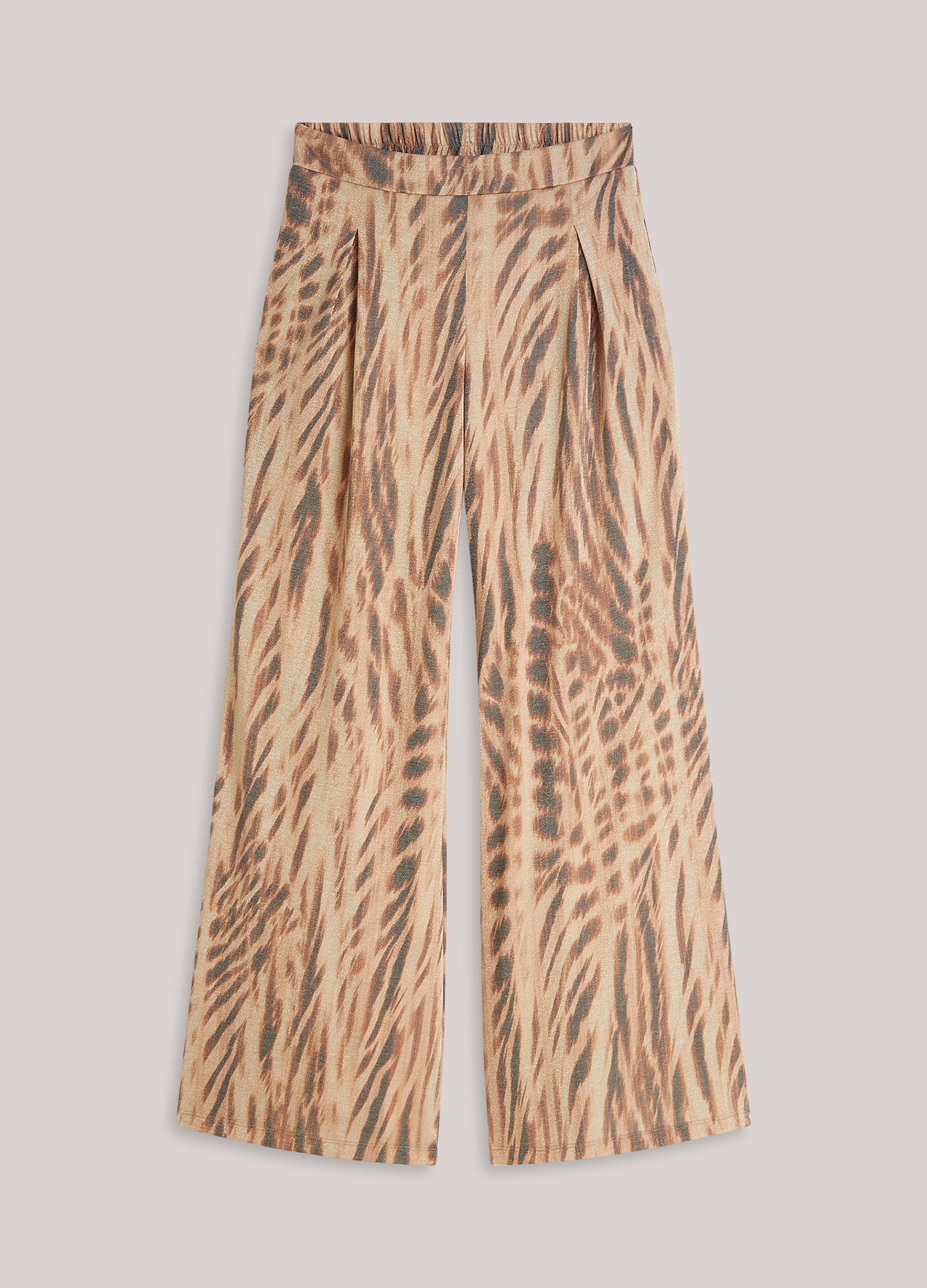 Lurex broek met wijde pijp