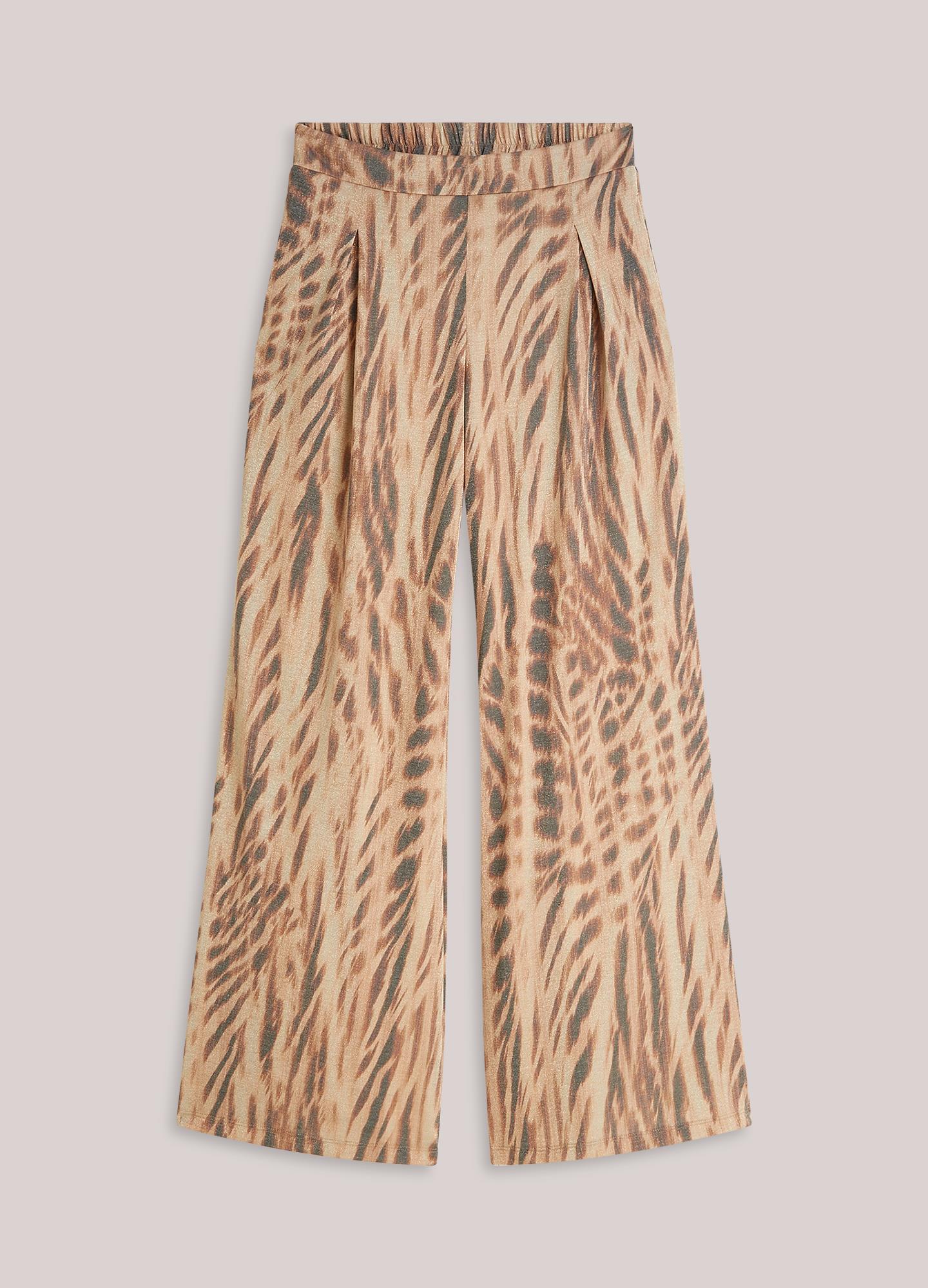 Lurex-Hose mit weitem Beinen