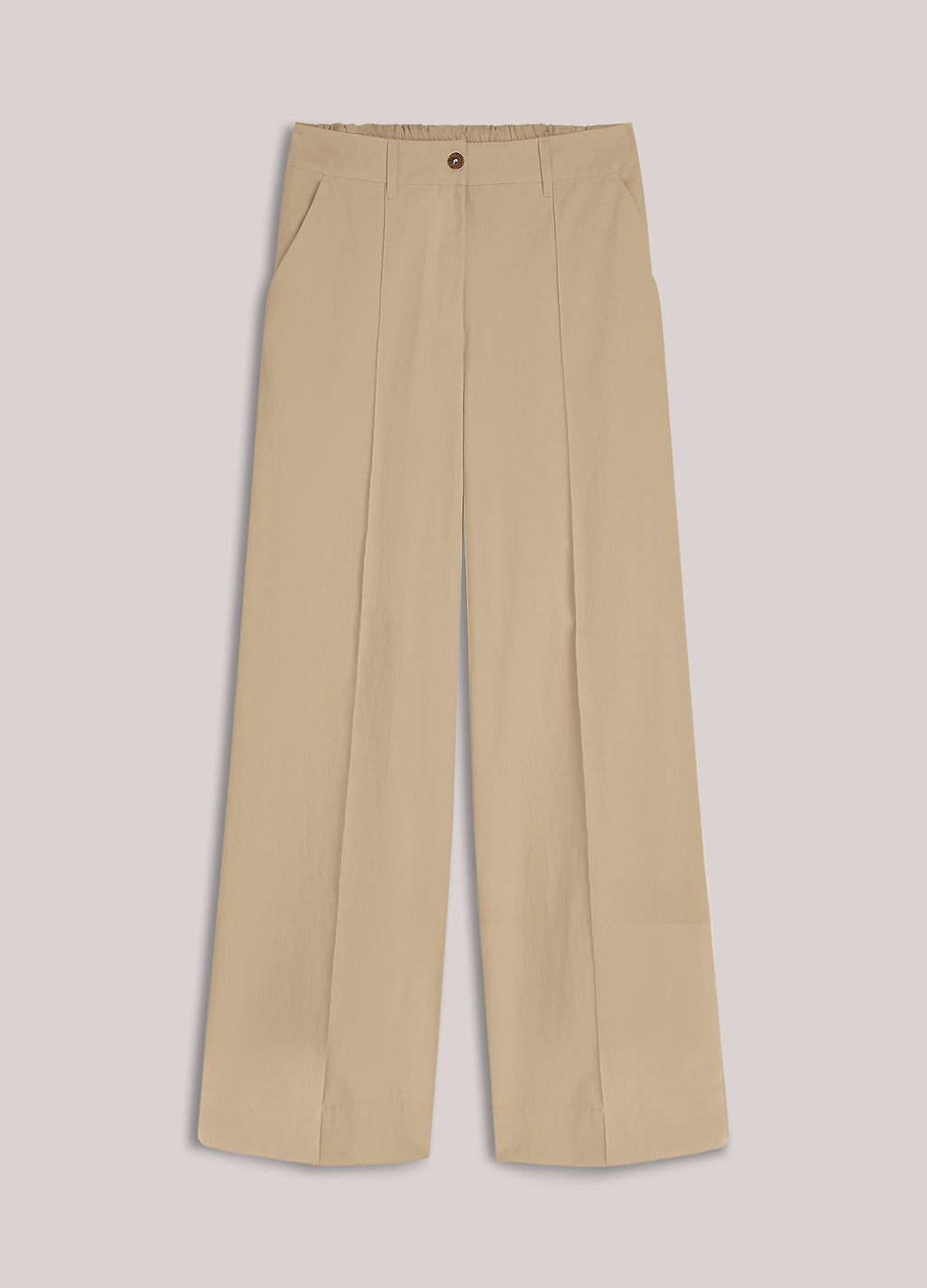 Wijde broek katoenblend